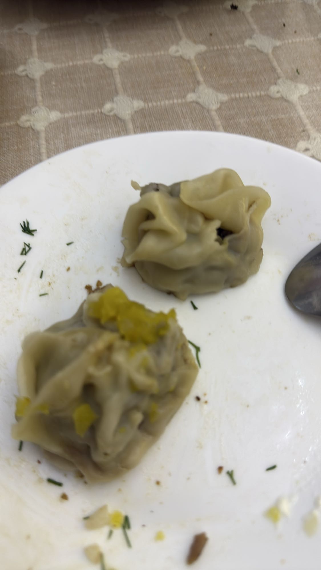 манты с мясом