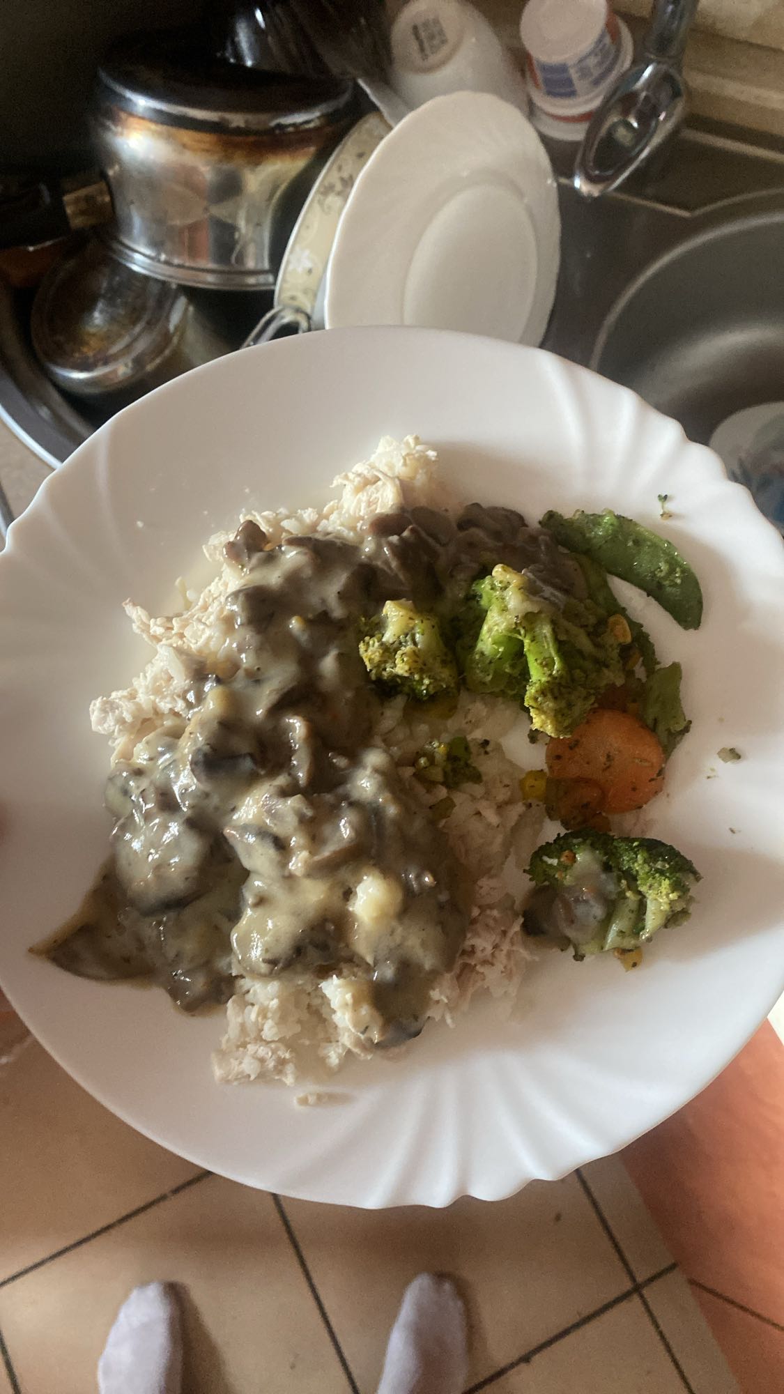 Kurczak z ryżem i warzywami