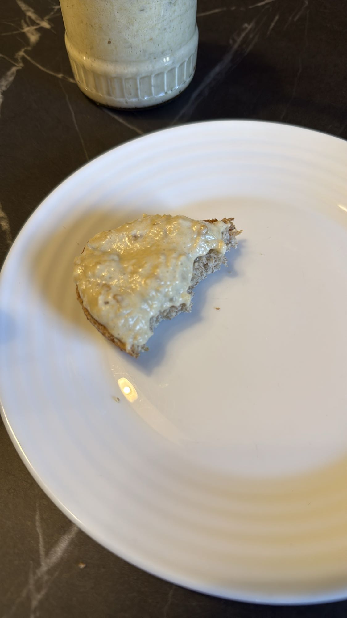 Bread with creamy spread