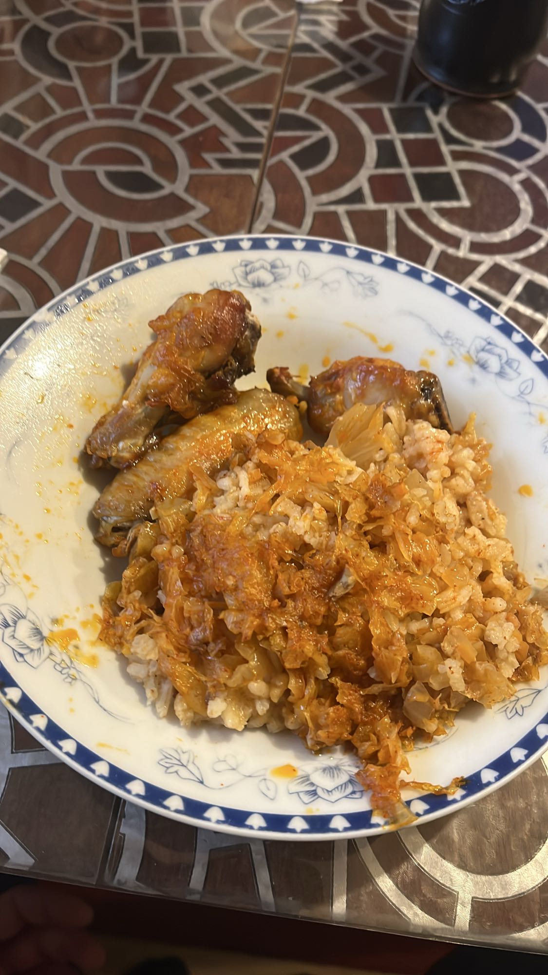 Пиле с ориз и зеле