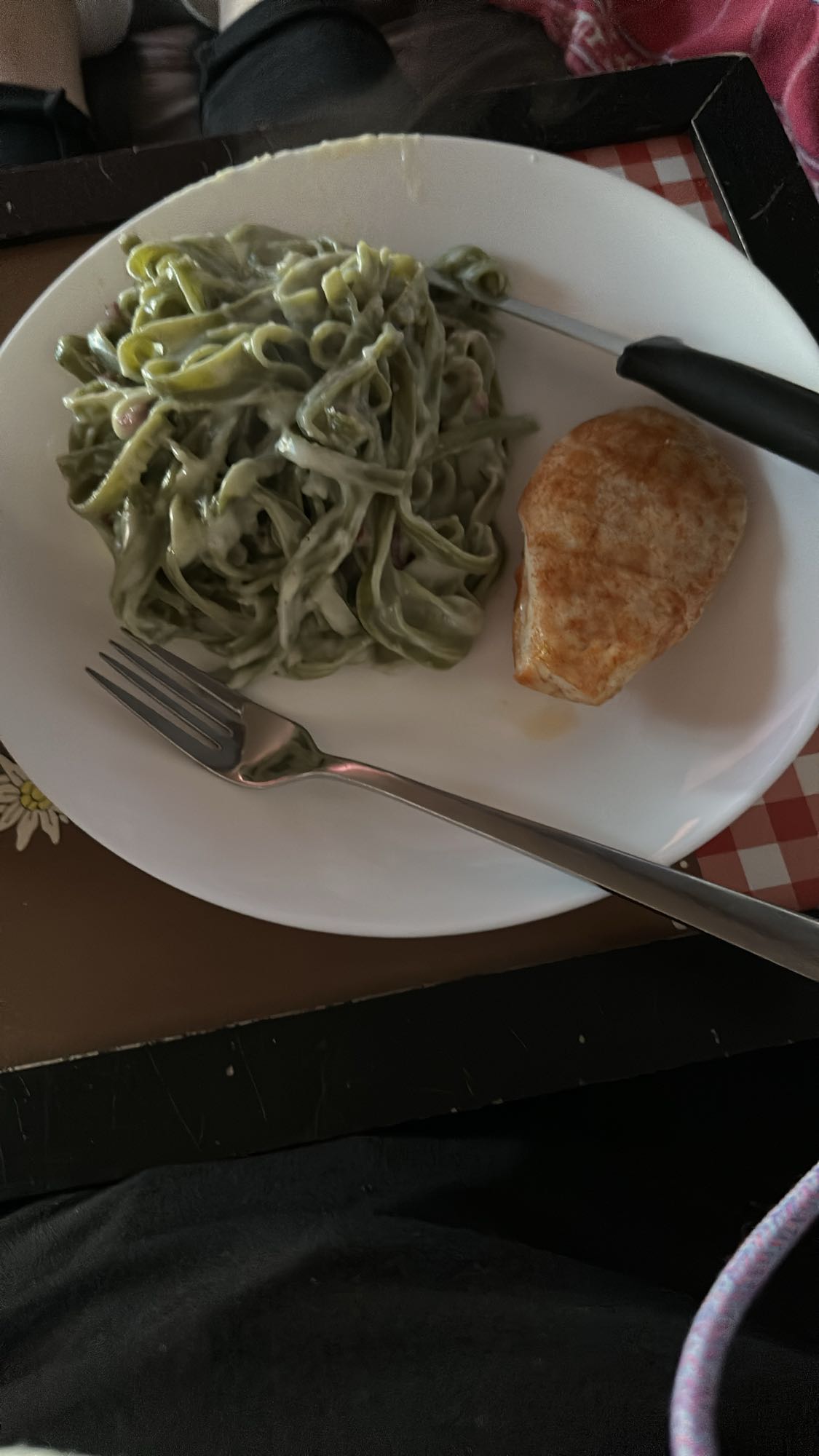 Spinaziepasta met kip