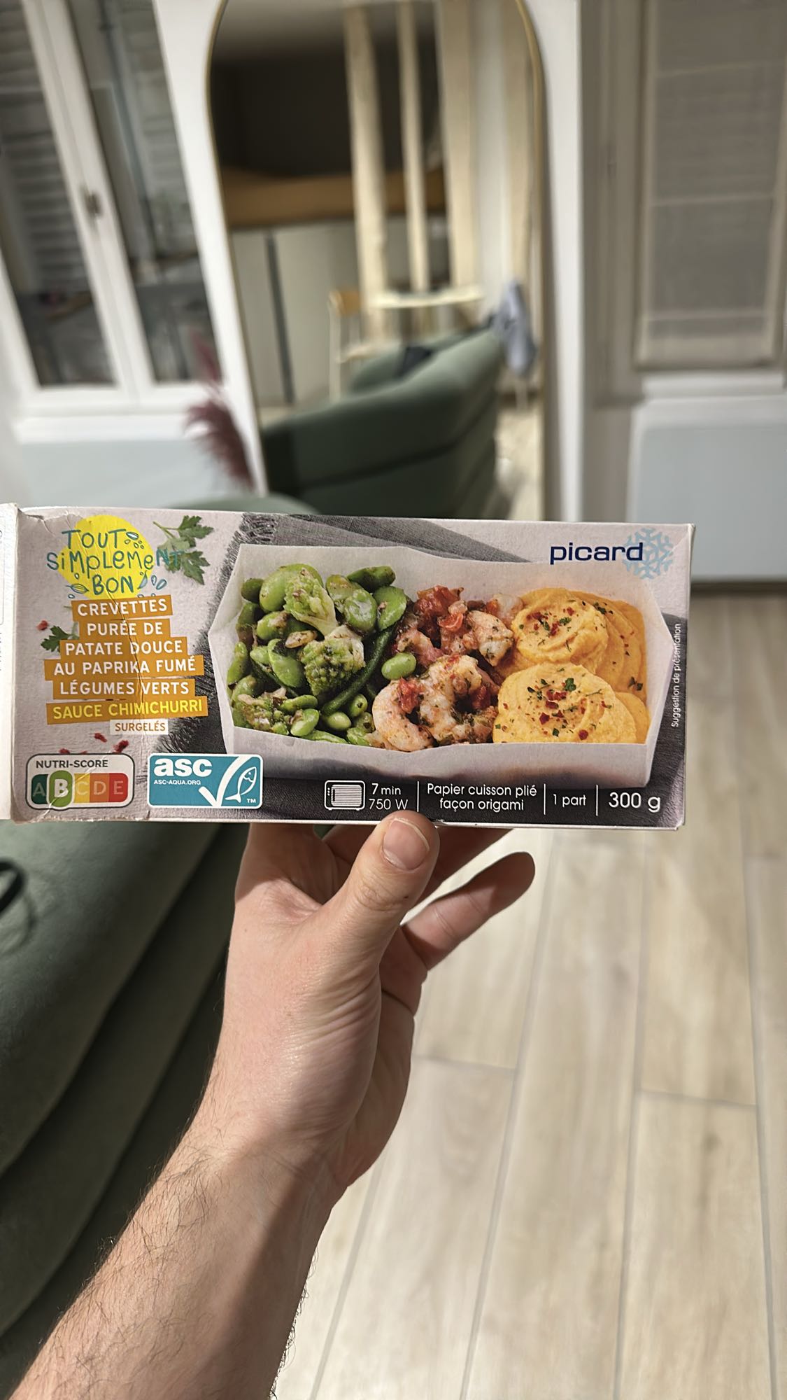 Crevettes patate douce légumes