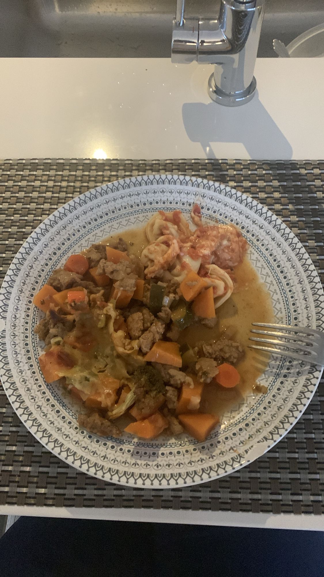 Ragoût de boeuf et pâtes