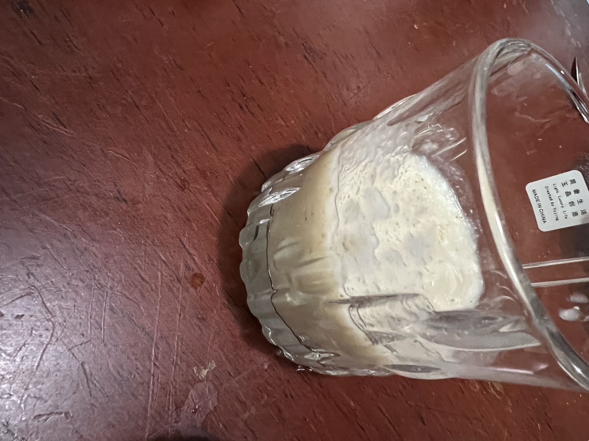 Small glass of milk