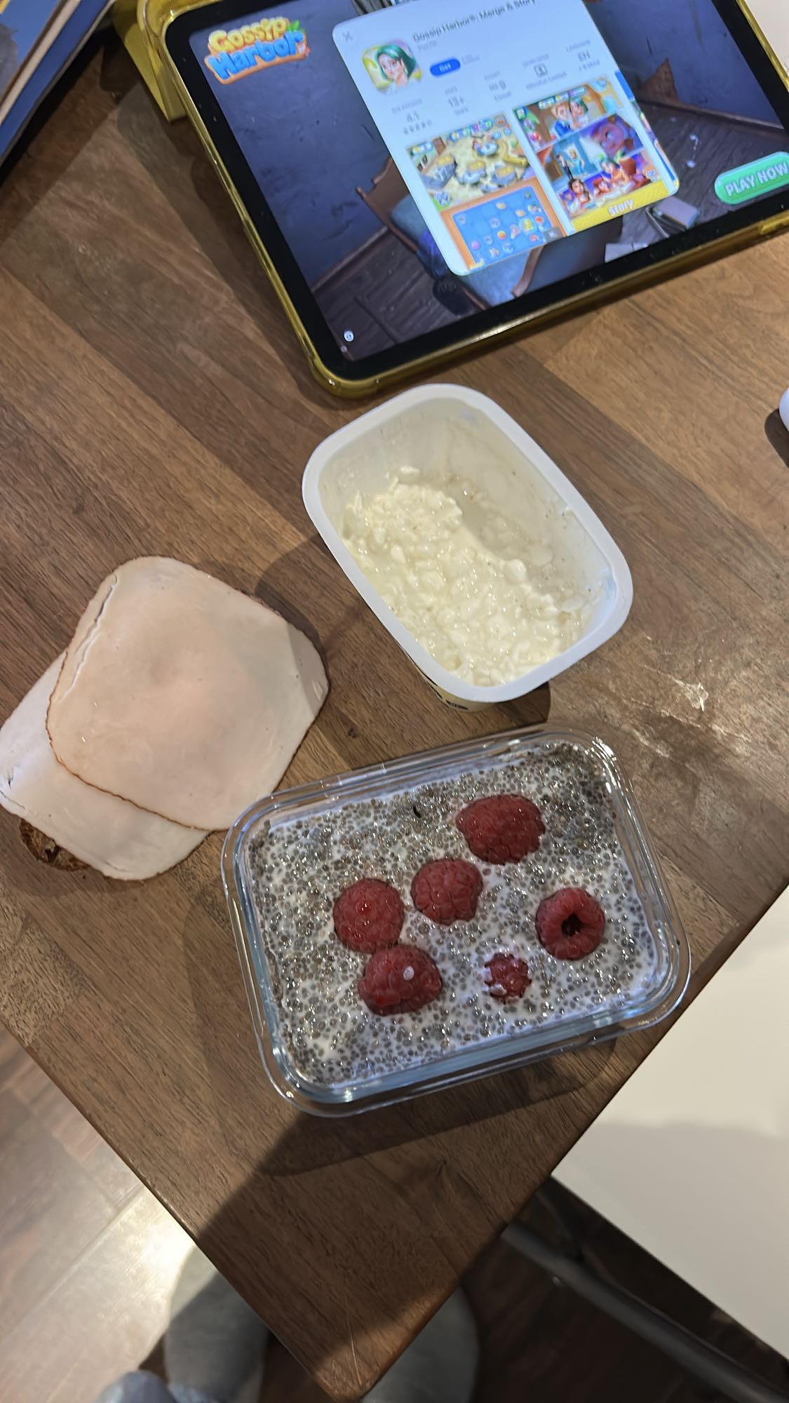 Frukost med chia och kalkon