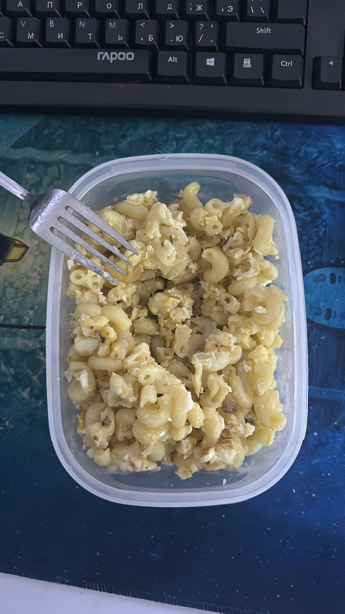 макароны с яйцом