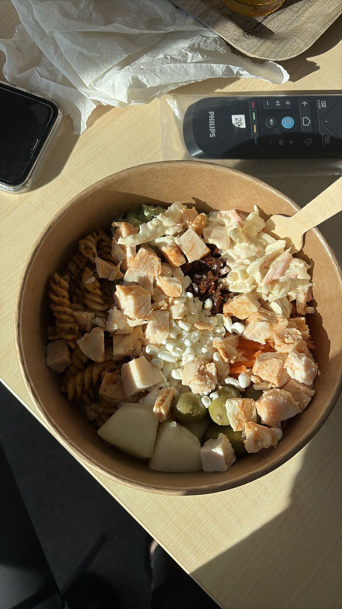 Kycklingsallad med pasta