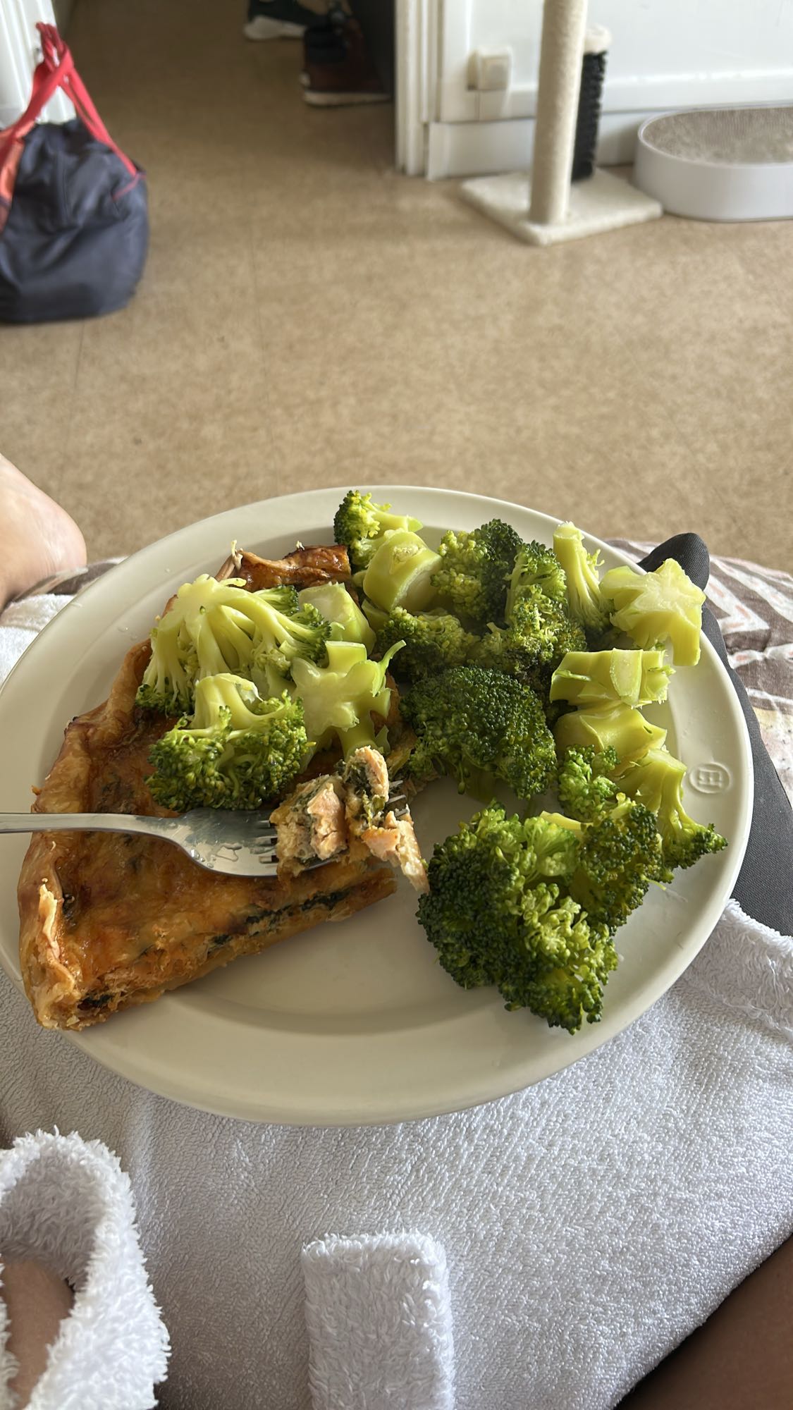 Quiche et brocoli
