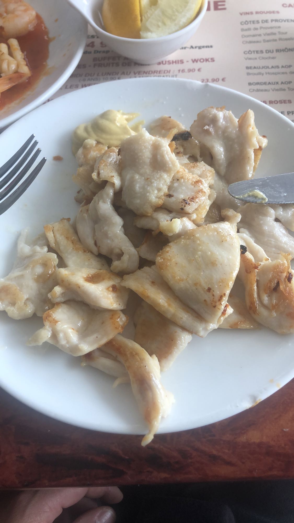 Poulet grillé avec moutarde