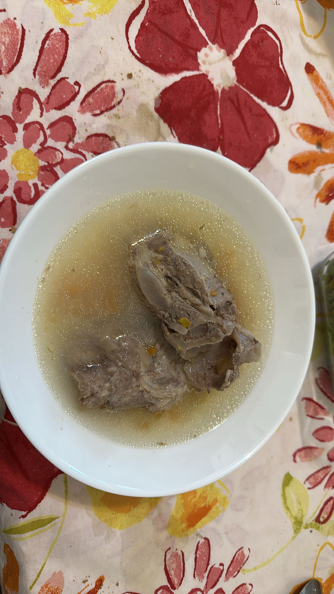 Beef bone broth soup