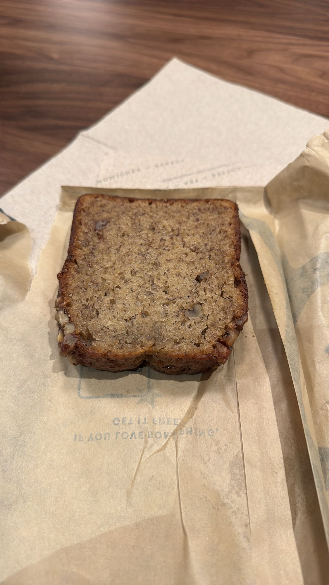 Banana bread slice