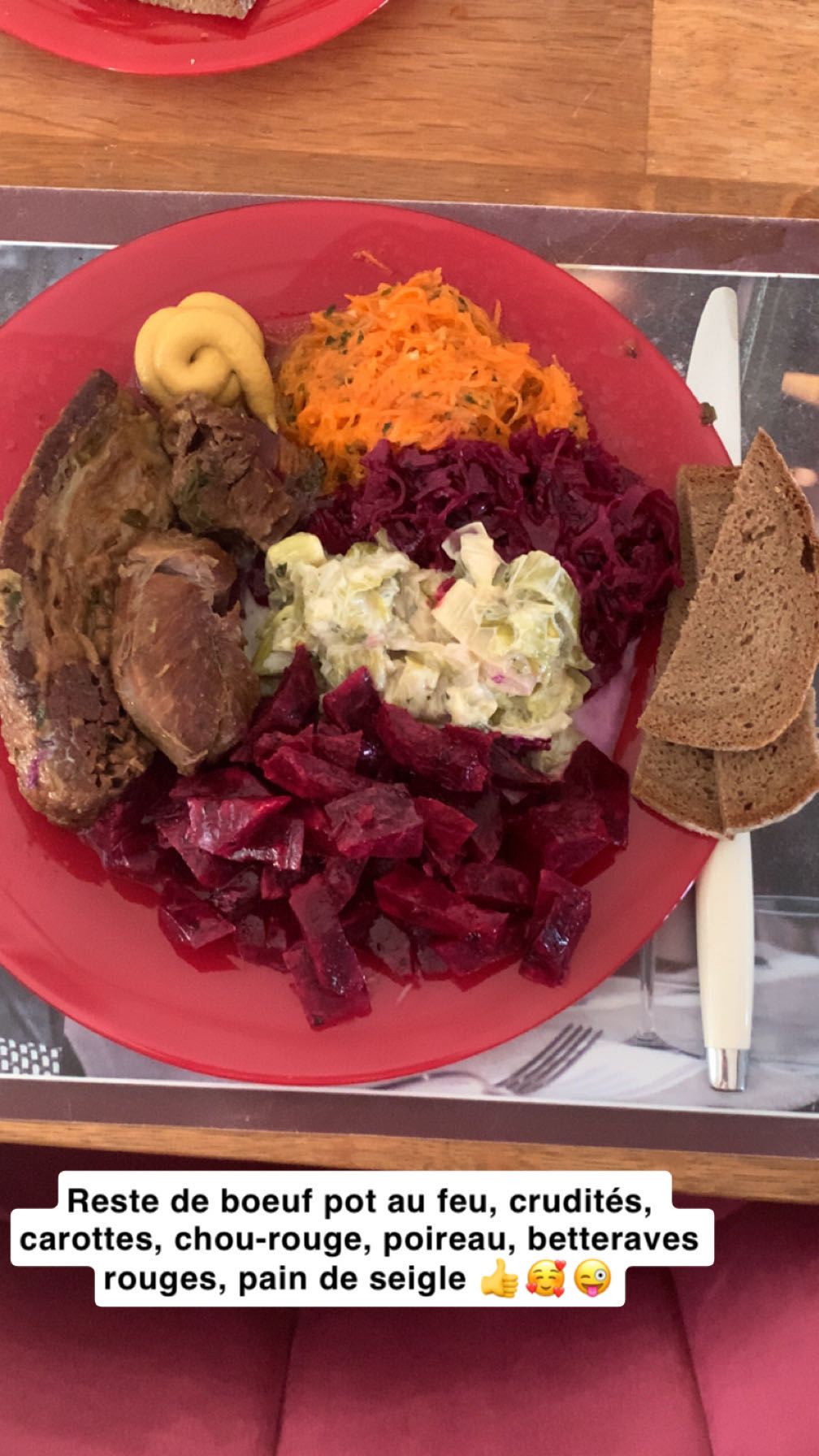 Assiette pot-au-feu crudités