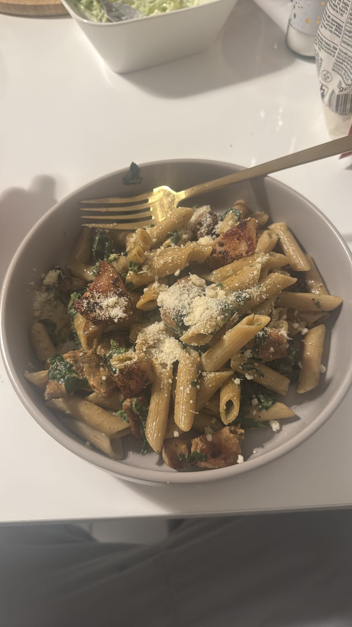Kip spinazie penne pasta
