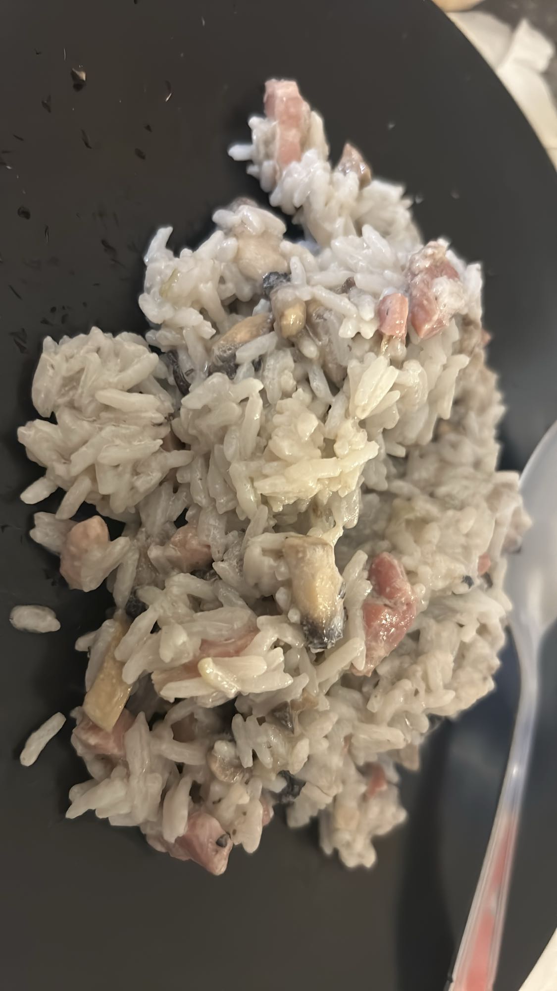 Riz crémeux aux champignons