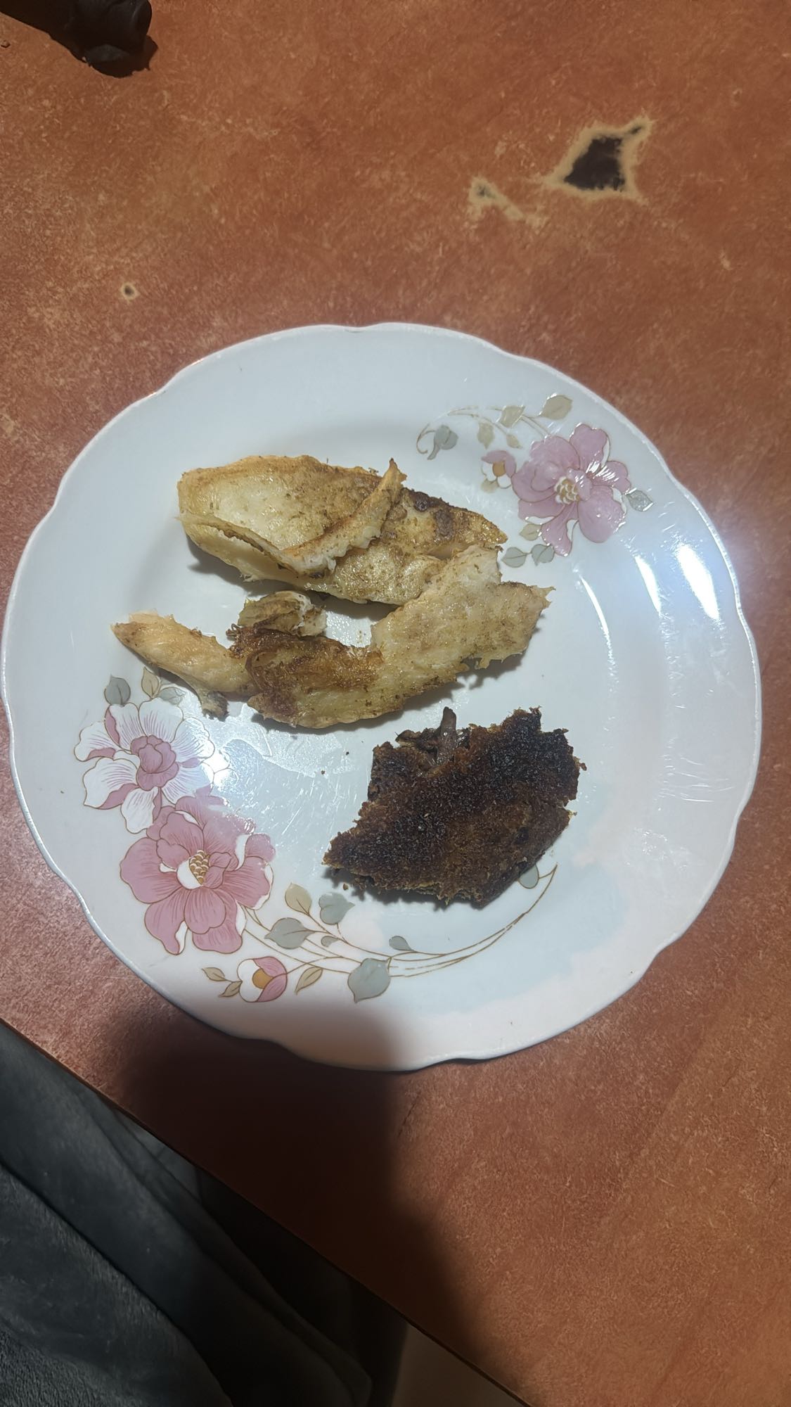 Fried fish fillet plate