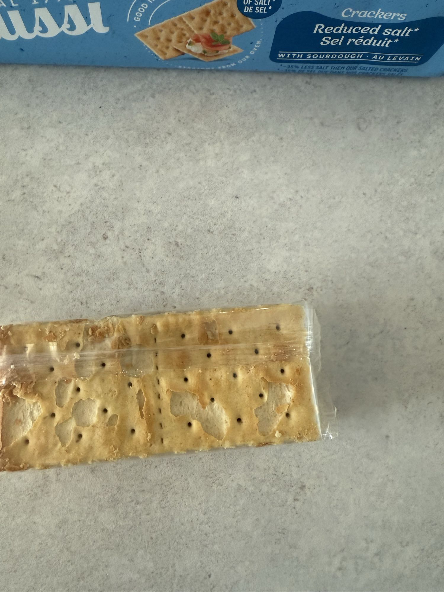 Crackers cu sare redusă
