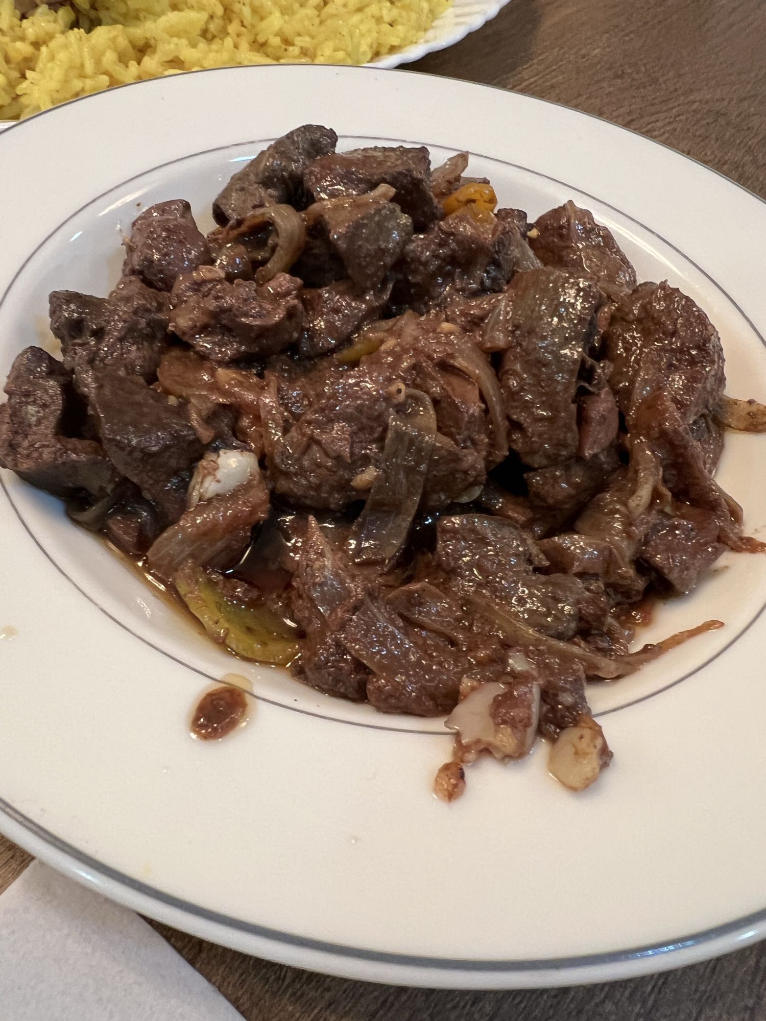 Beef liver with onions