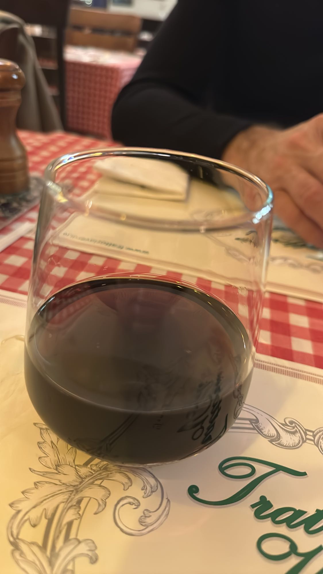 Glass of red wine