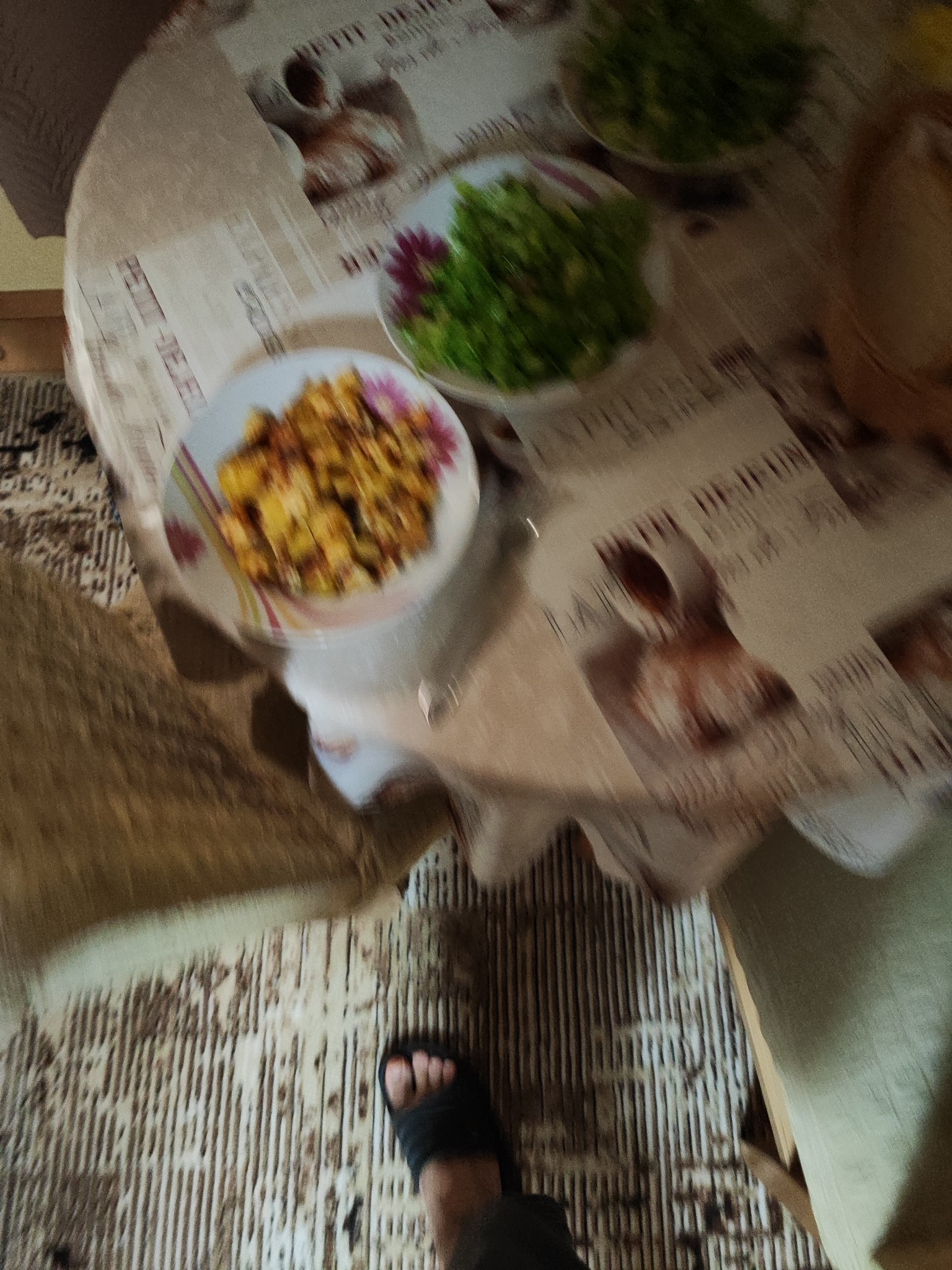 Egg scramble and salad