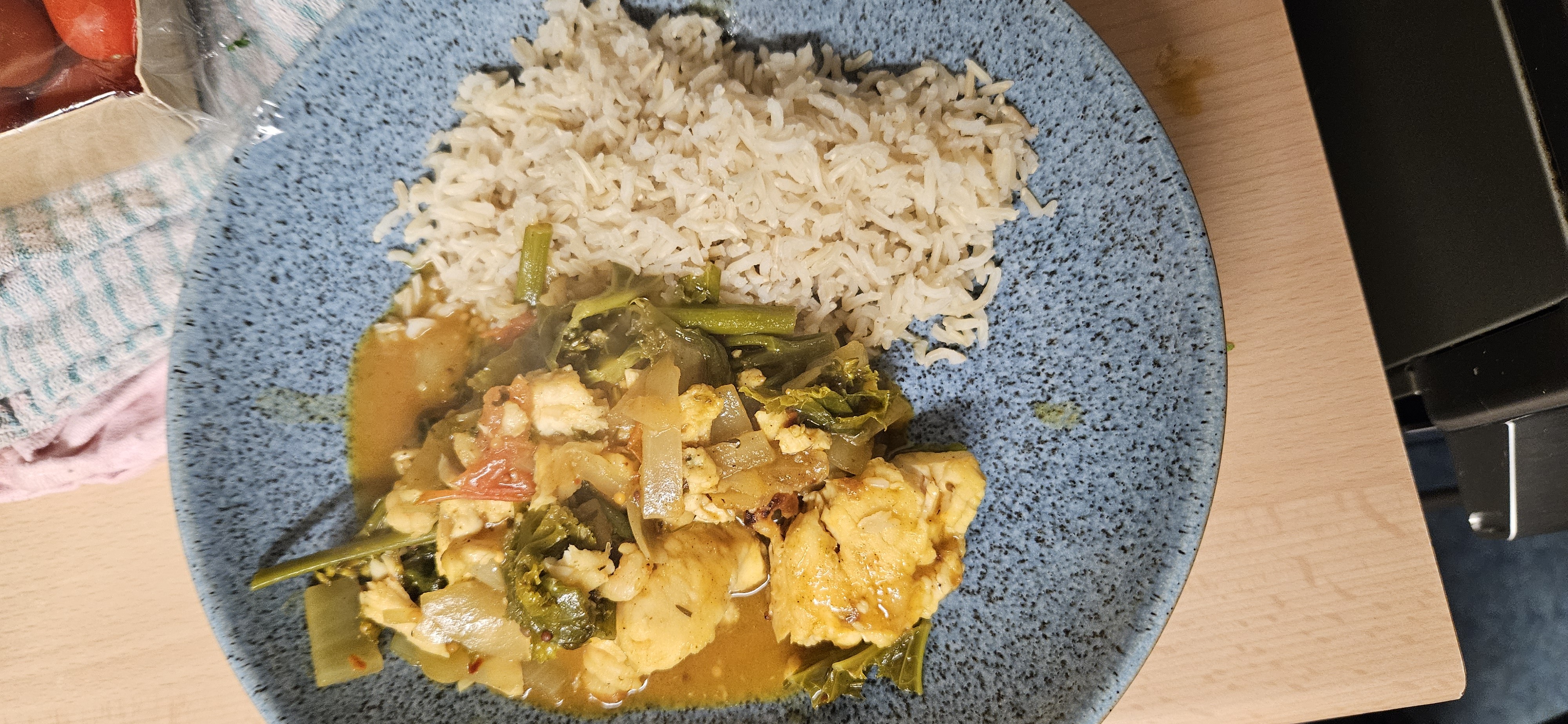 Chicken curry with rice
