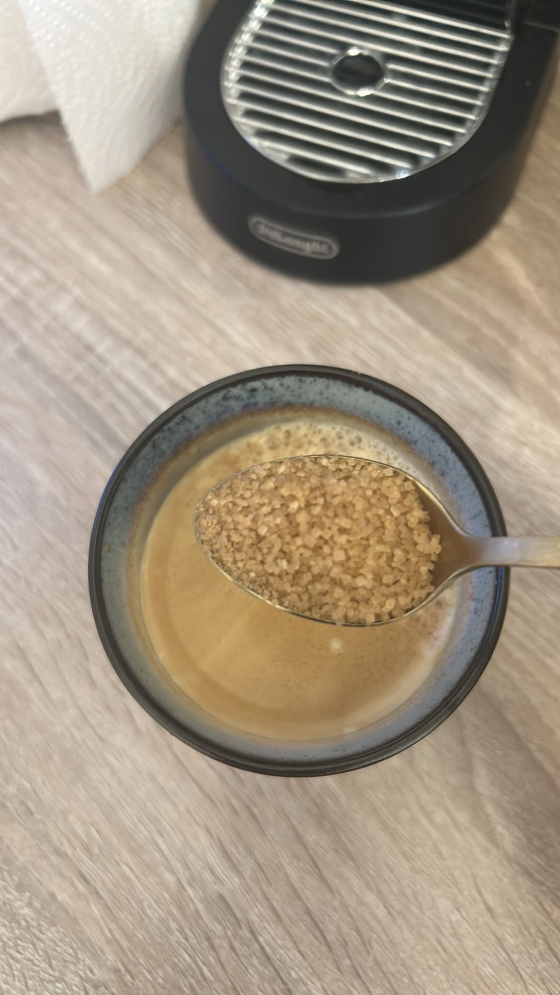 Cafea cu zahăr brun