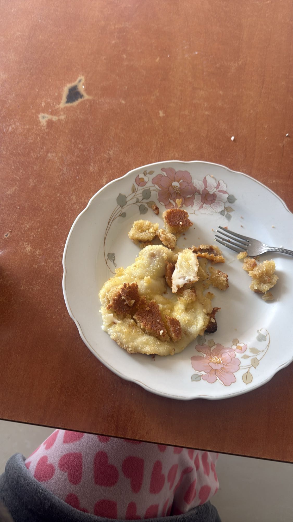 Fried bread with custard