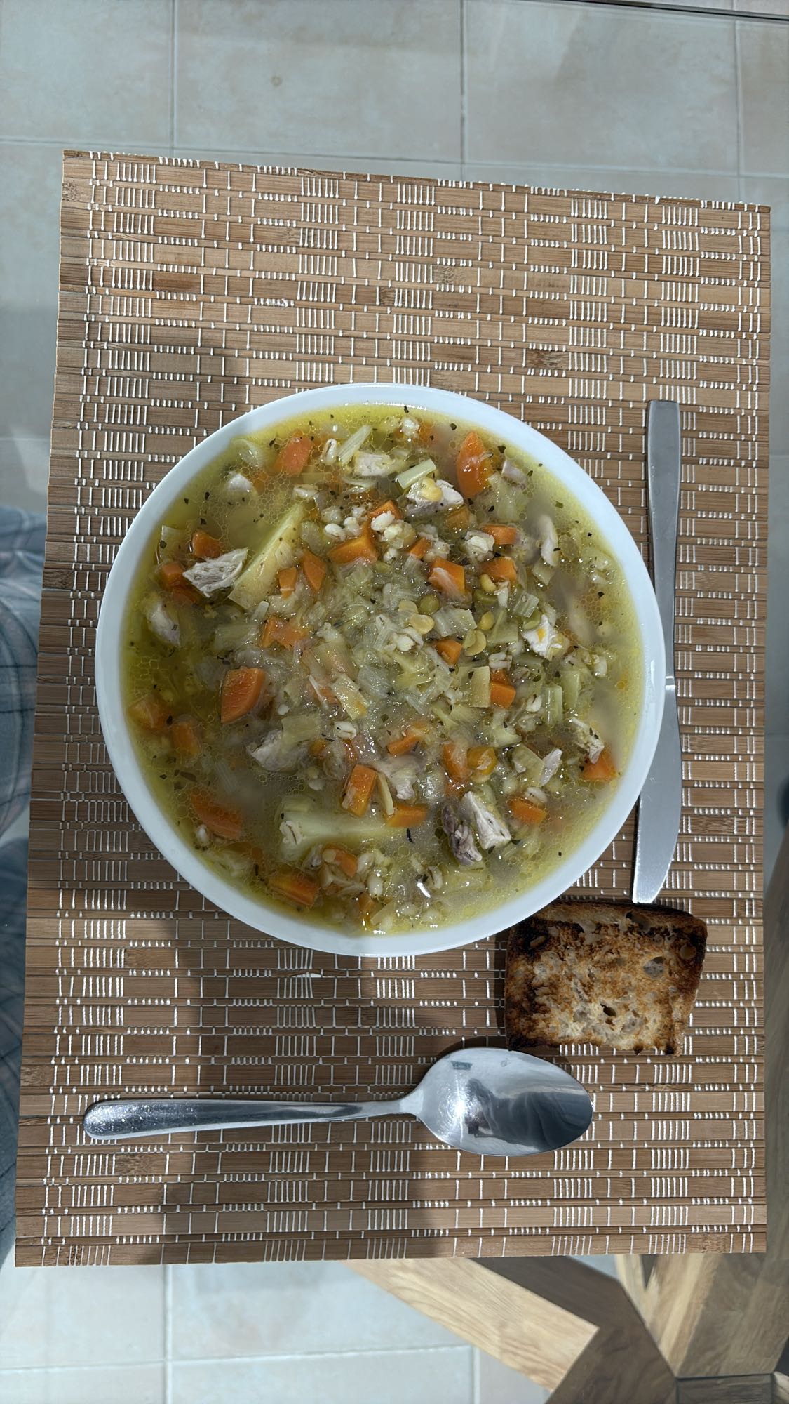 Chicken Vegetable Soup & Toast