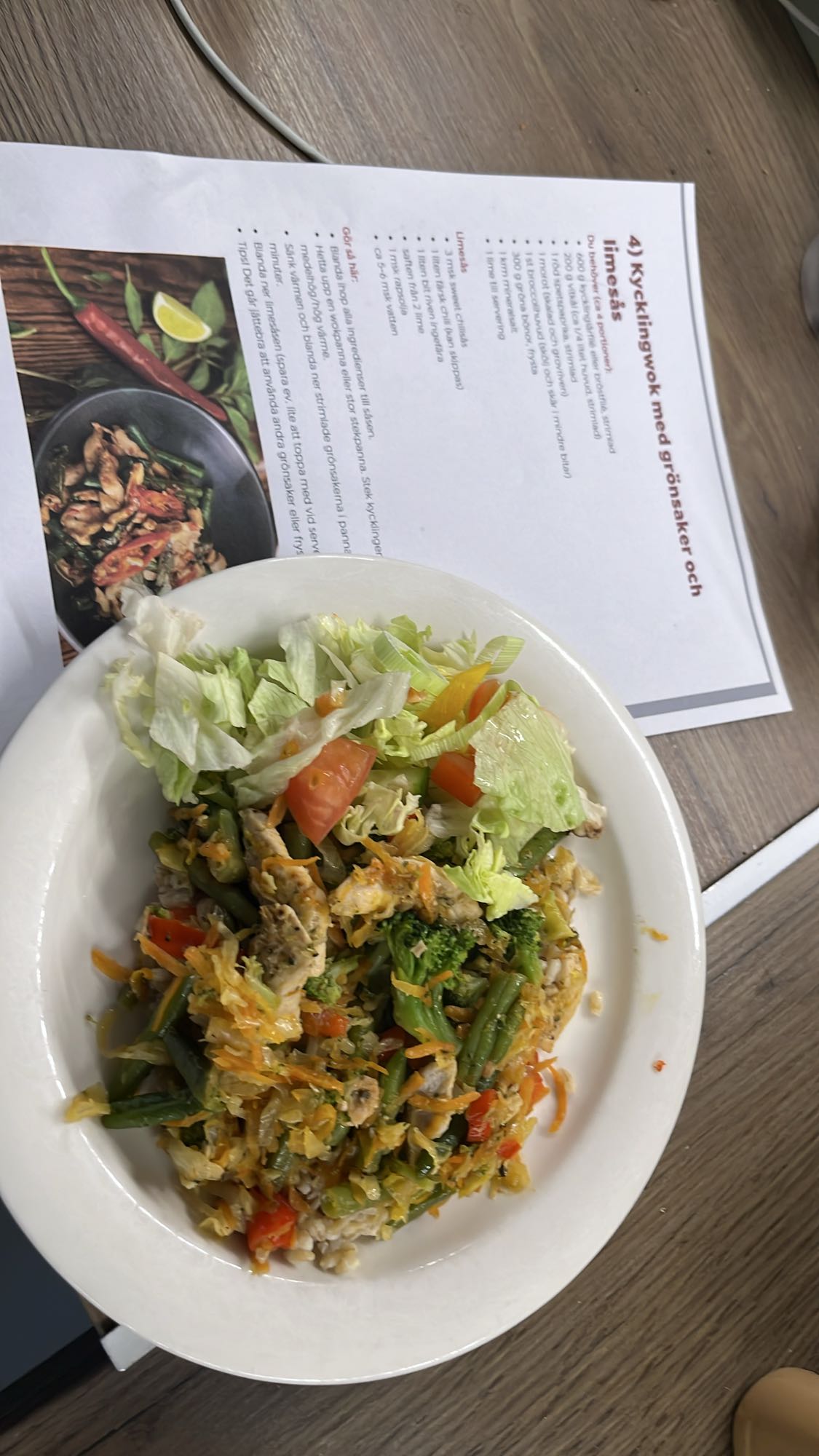 Kycklingwok med grönsaker