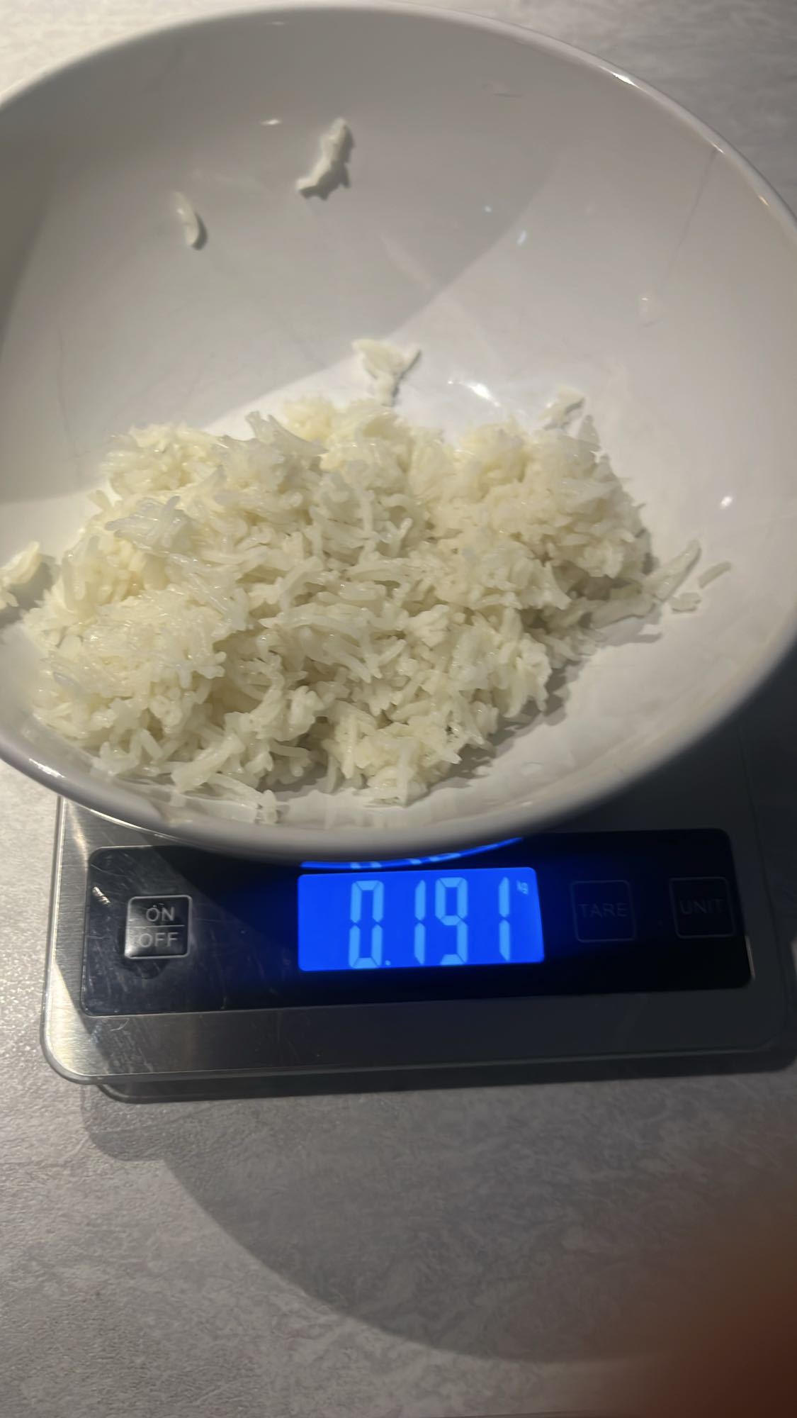 Gekochter weißer Reis