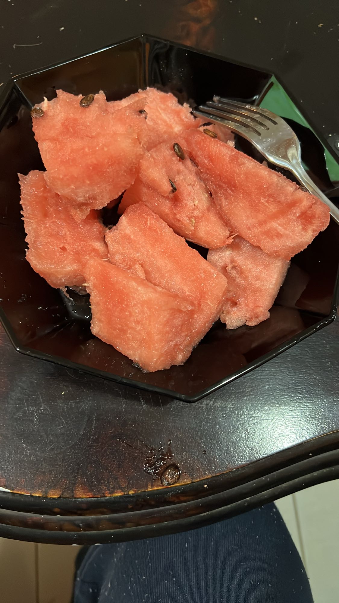 Watermelon cubes bowl