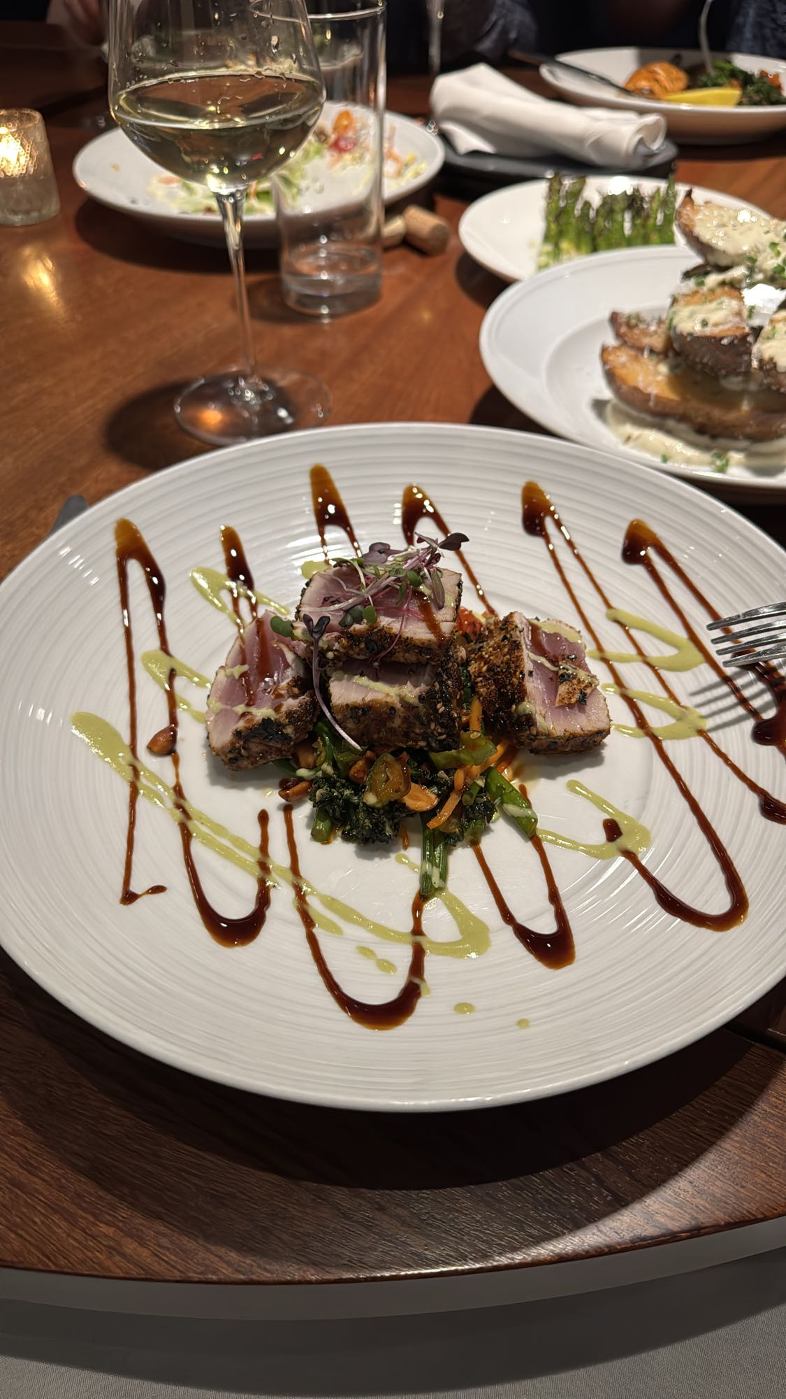 Seared Tuna with Veggies