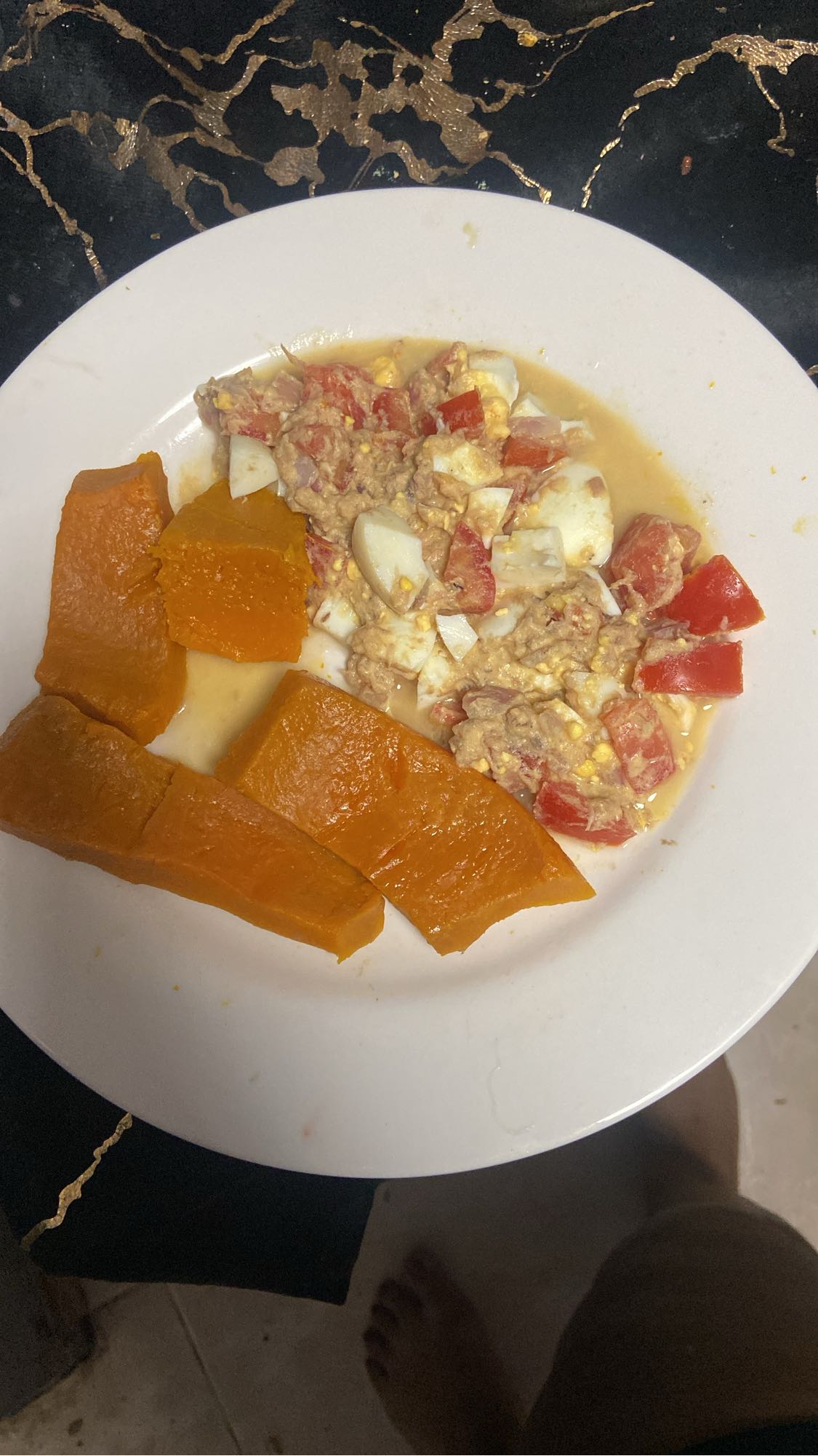Ensalada de atún y calabaza