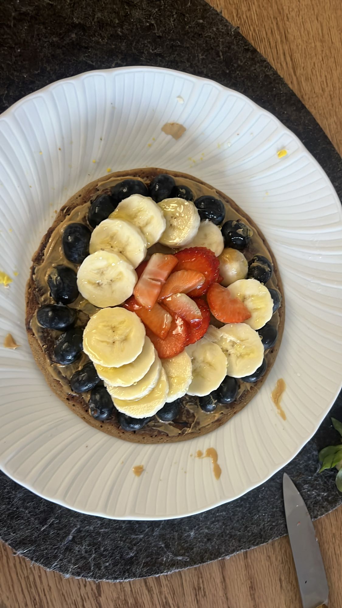 Peanut Butter Fruit Pancake