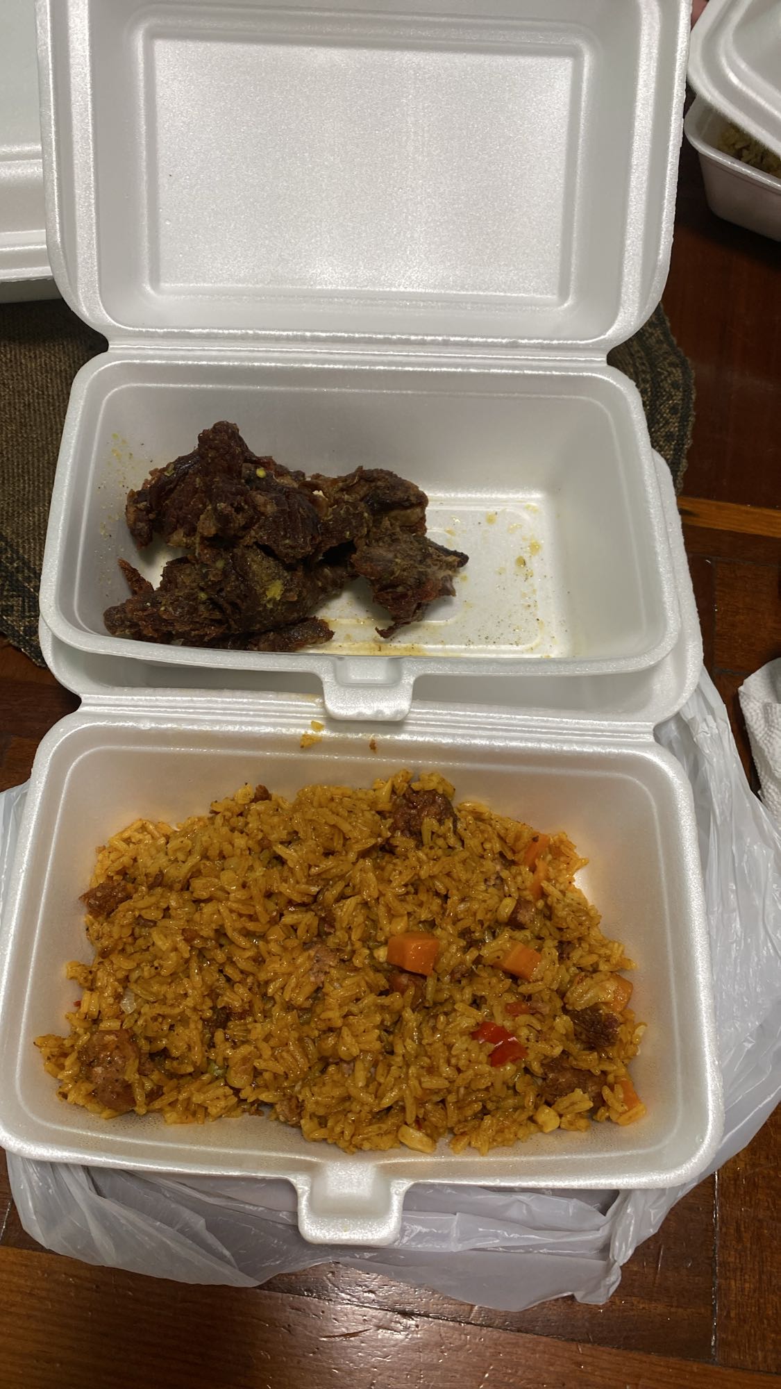 arroz frito con carne