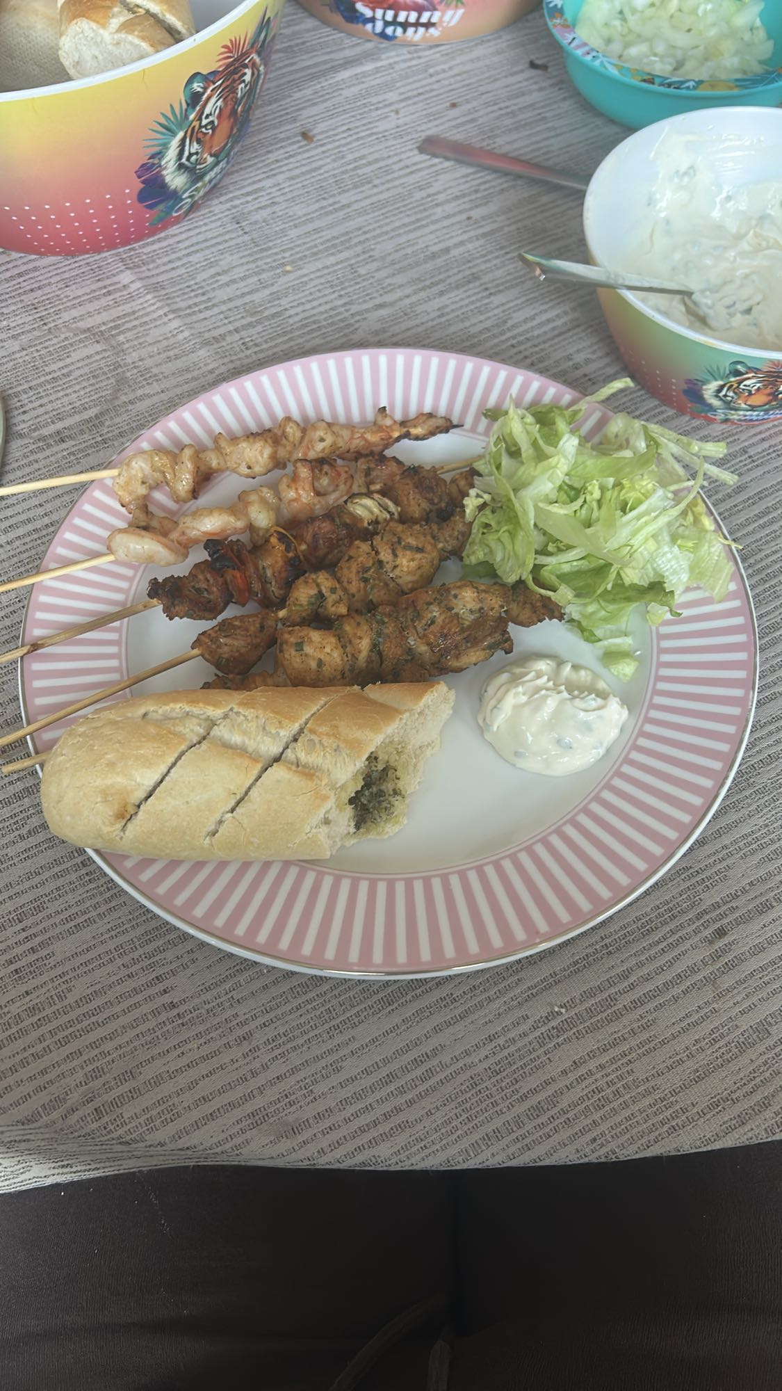 Spiesjes met stokbrood