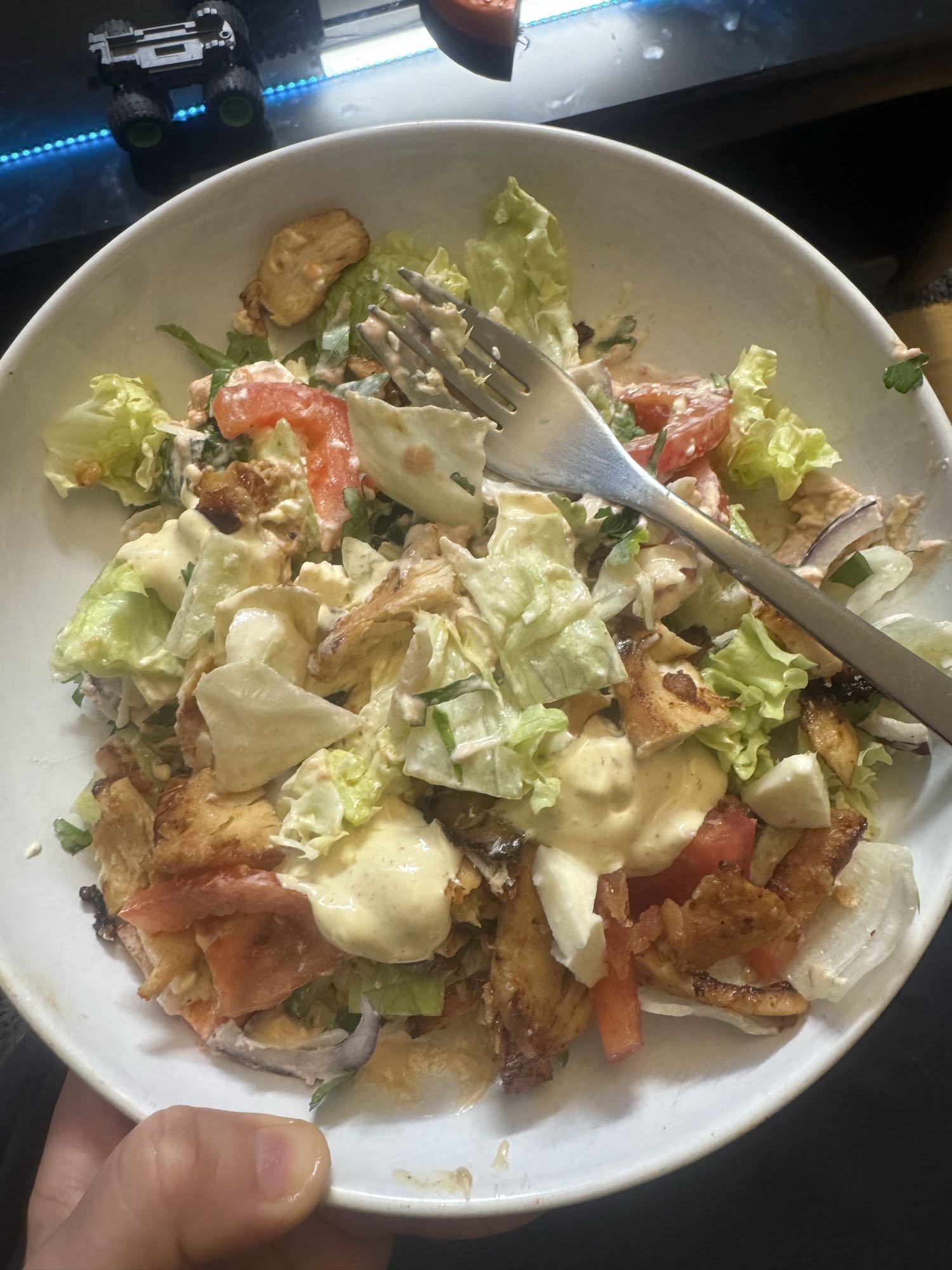 Kycklingsallad med sås