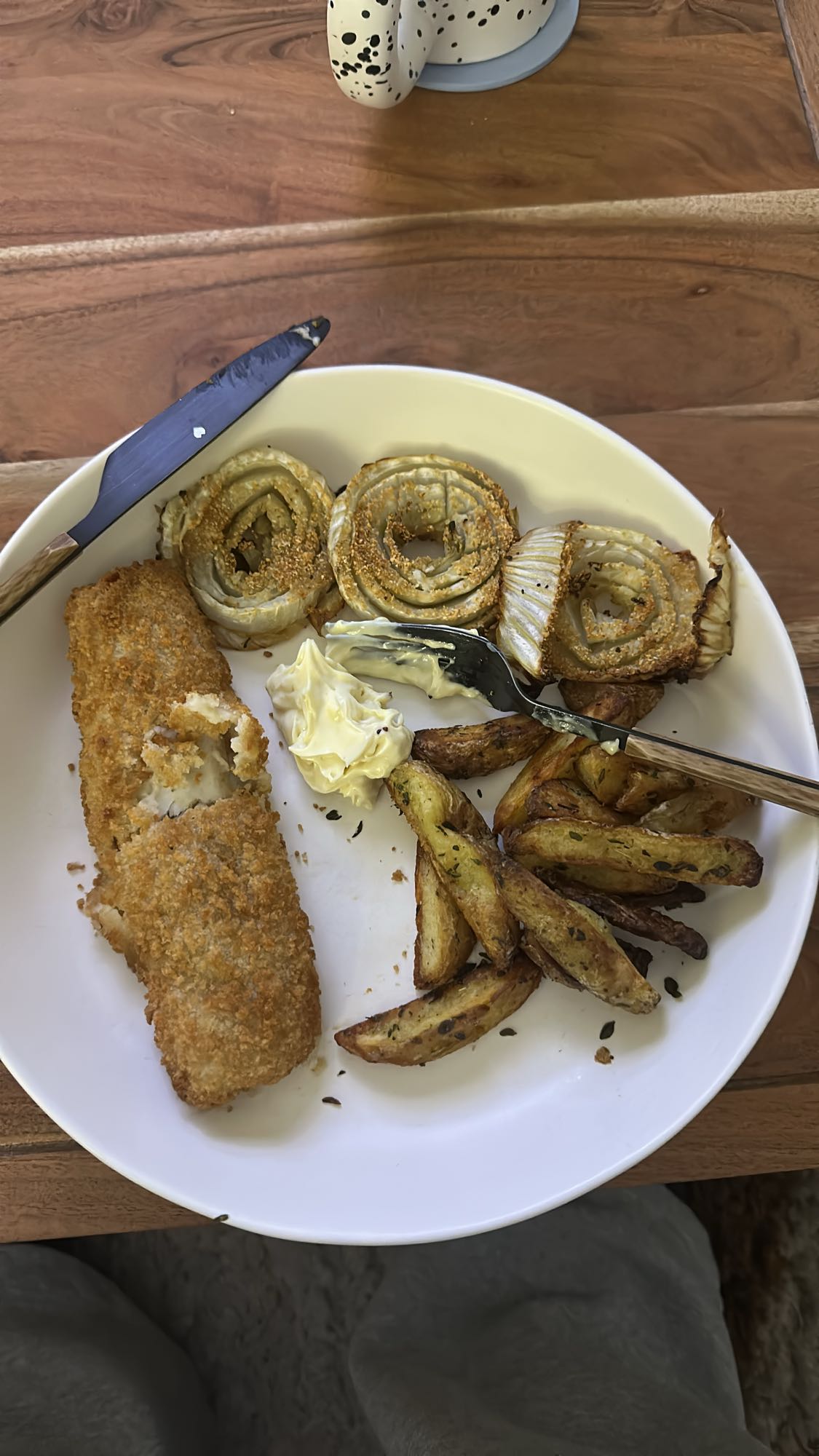 Poisson pané et pommes de terre