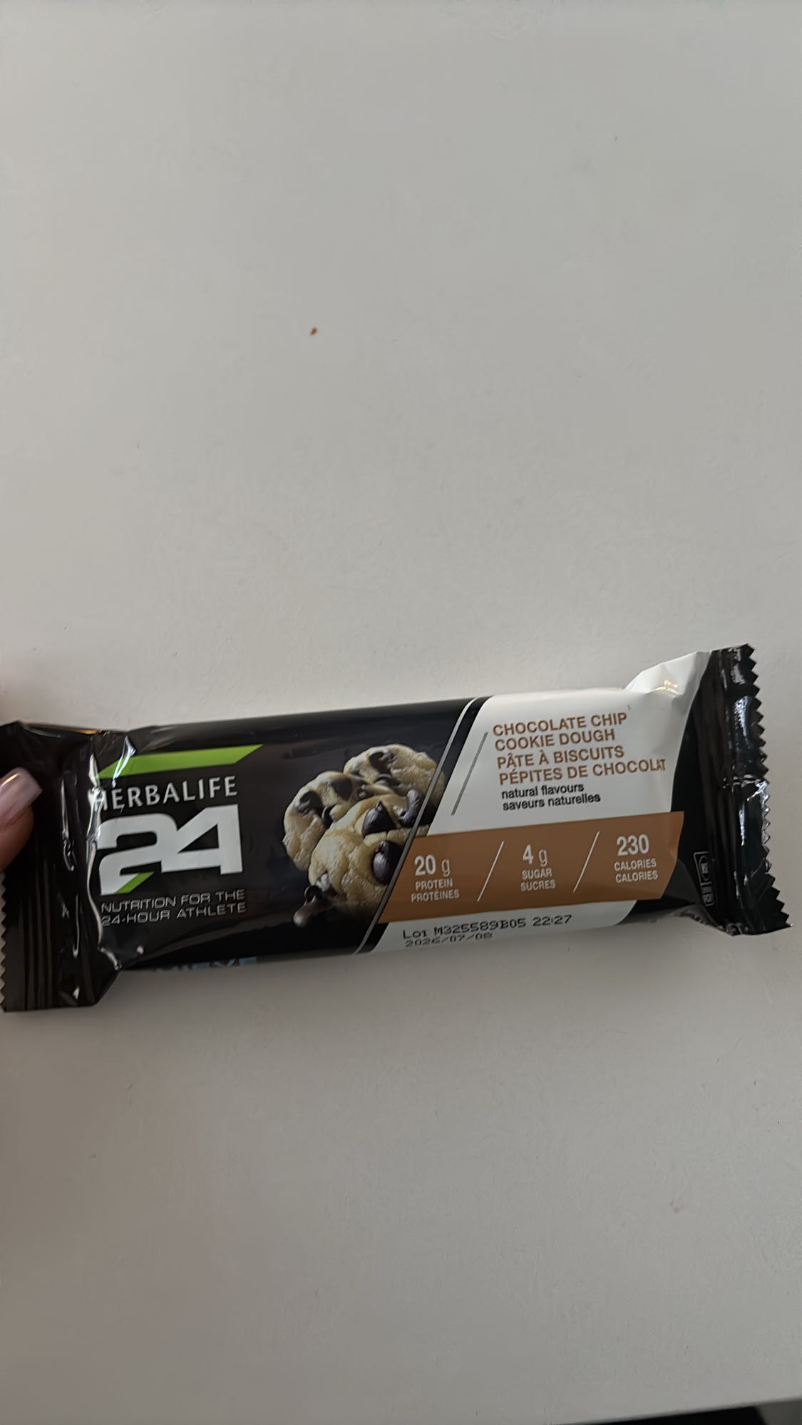 Barre protéinée pépites chocolat