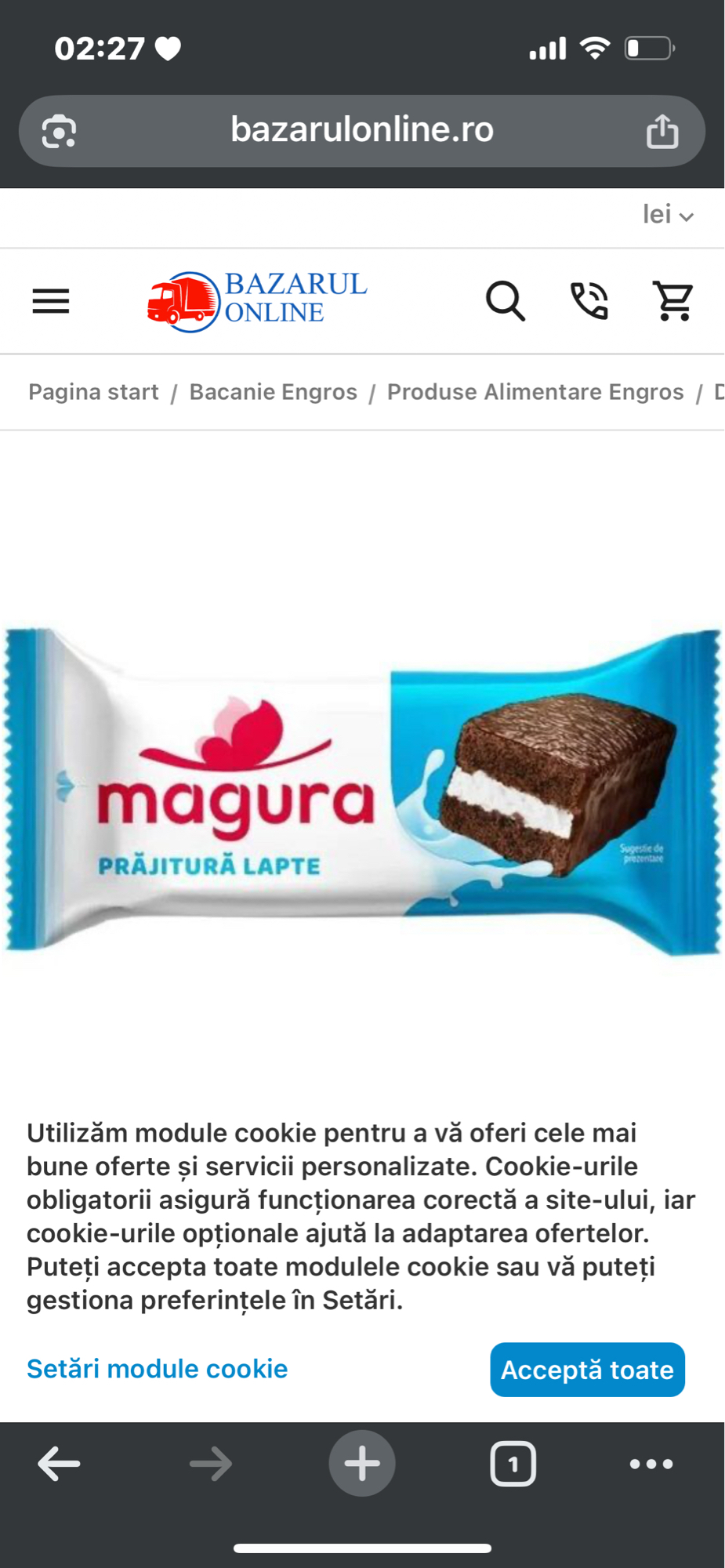Magura prăjitură lapte