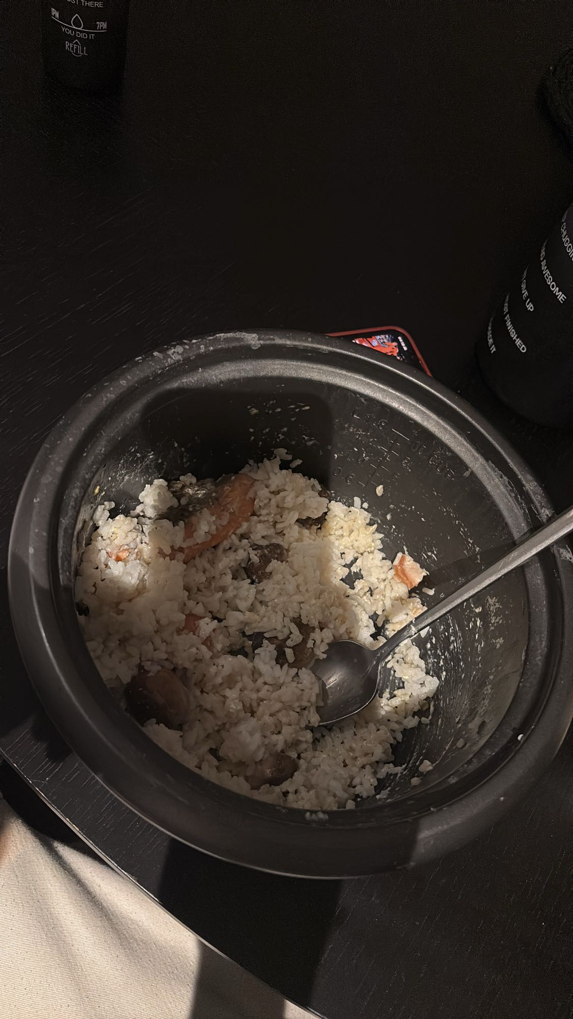 Riz au saumon et champignons