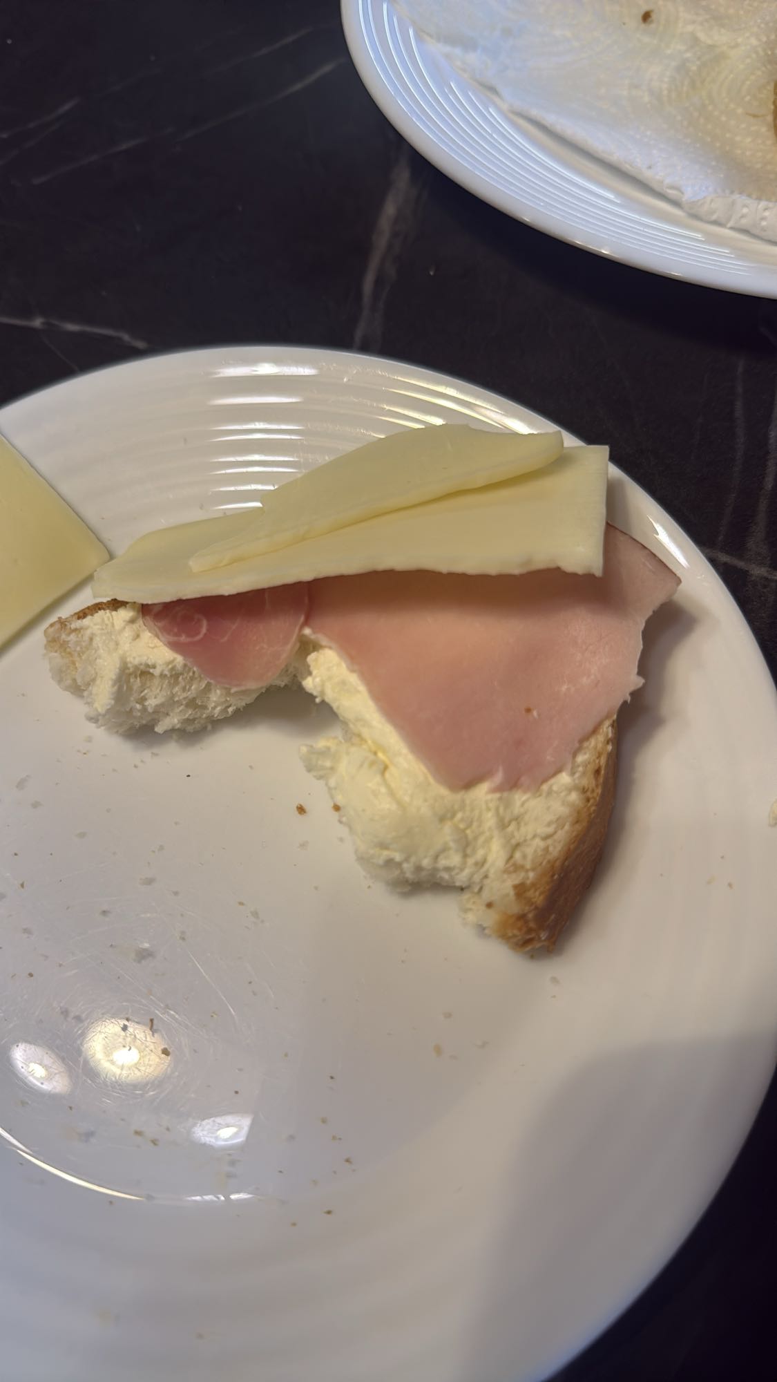 Ham cheese bread snack