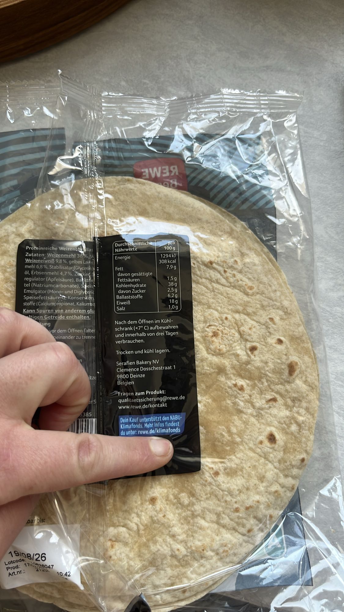 Protein Weizentortilla