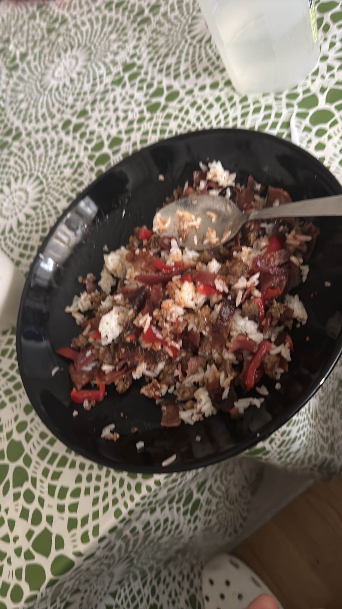 Ris med köttfärs och paprika