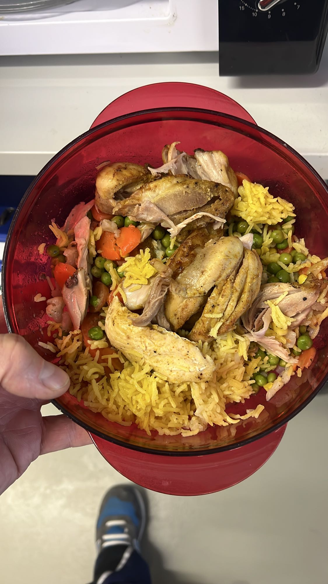 Kurczak z ryżem i warzywami