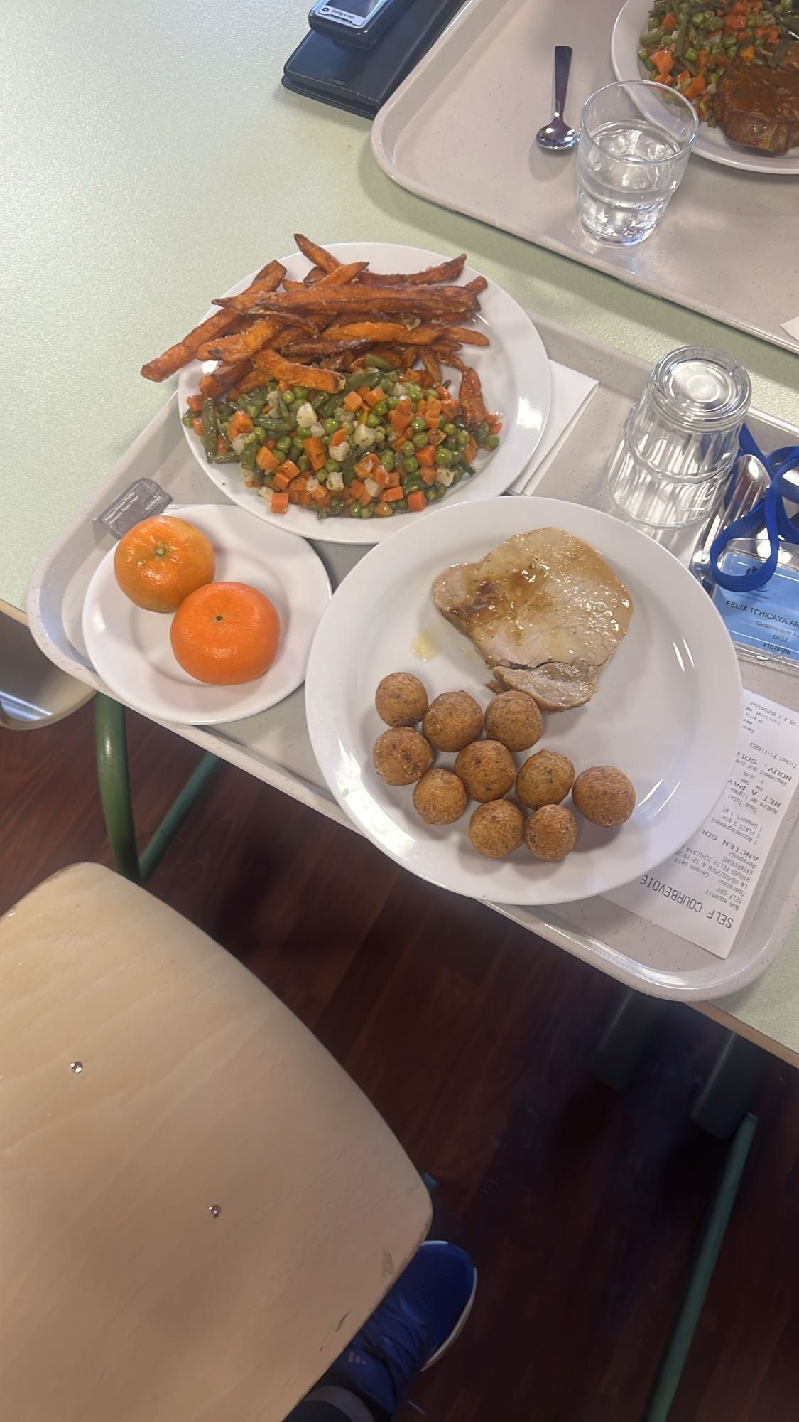 Déjeuner équilibré cantine