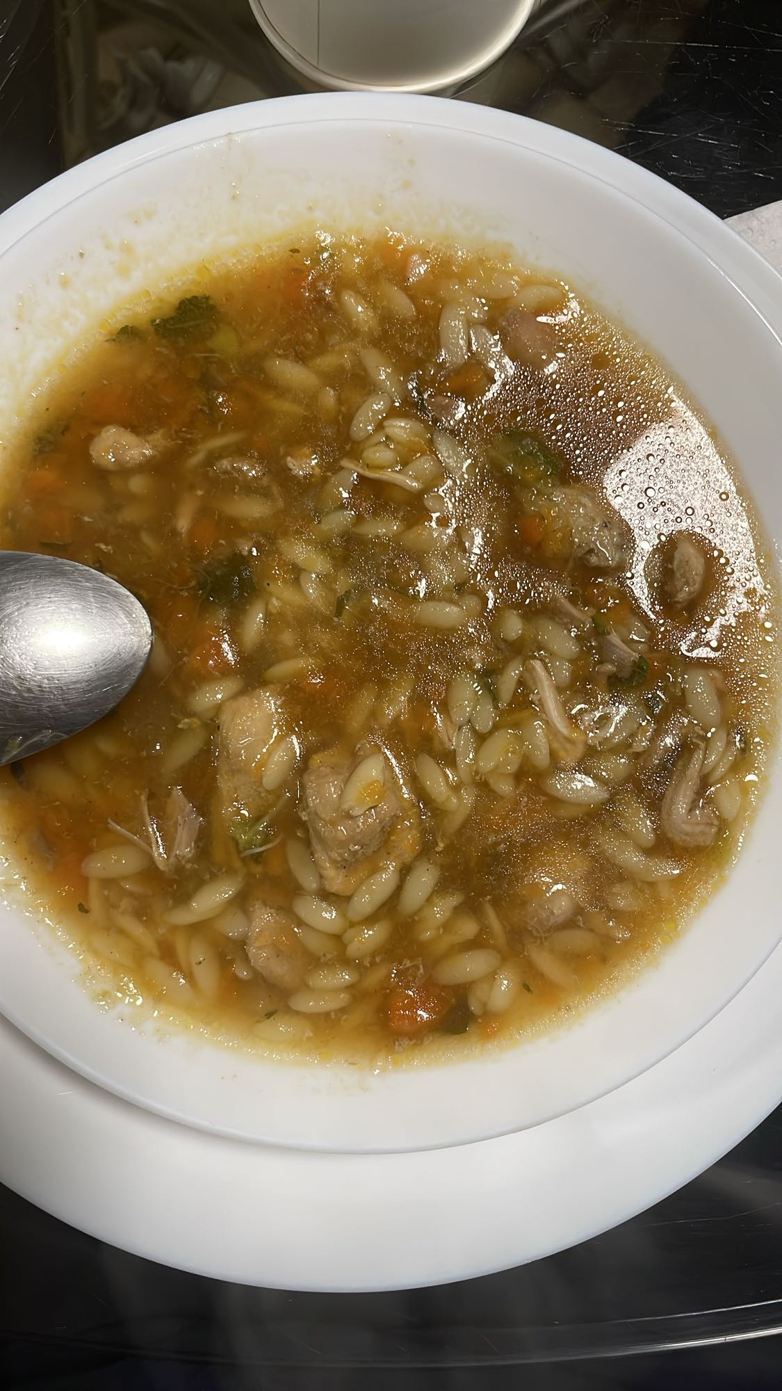 Soupe à l'orzo et au bœuf