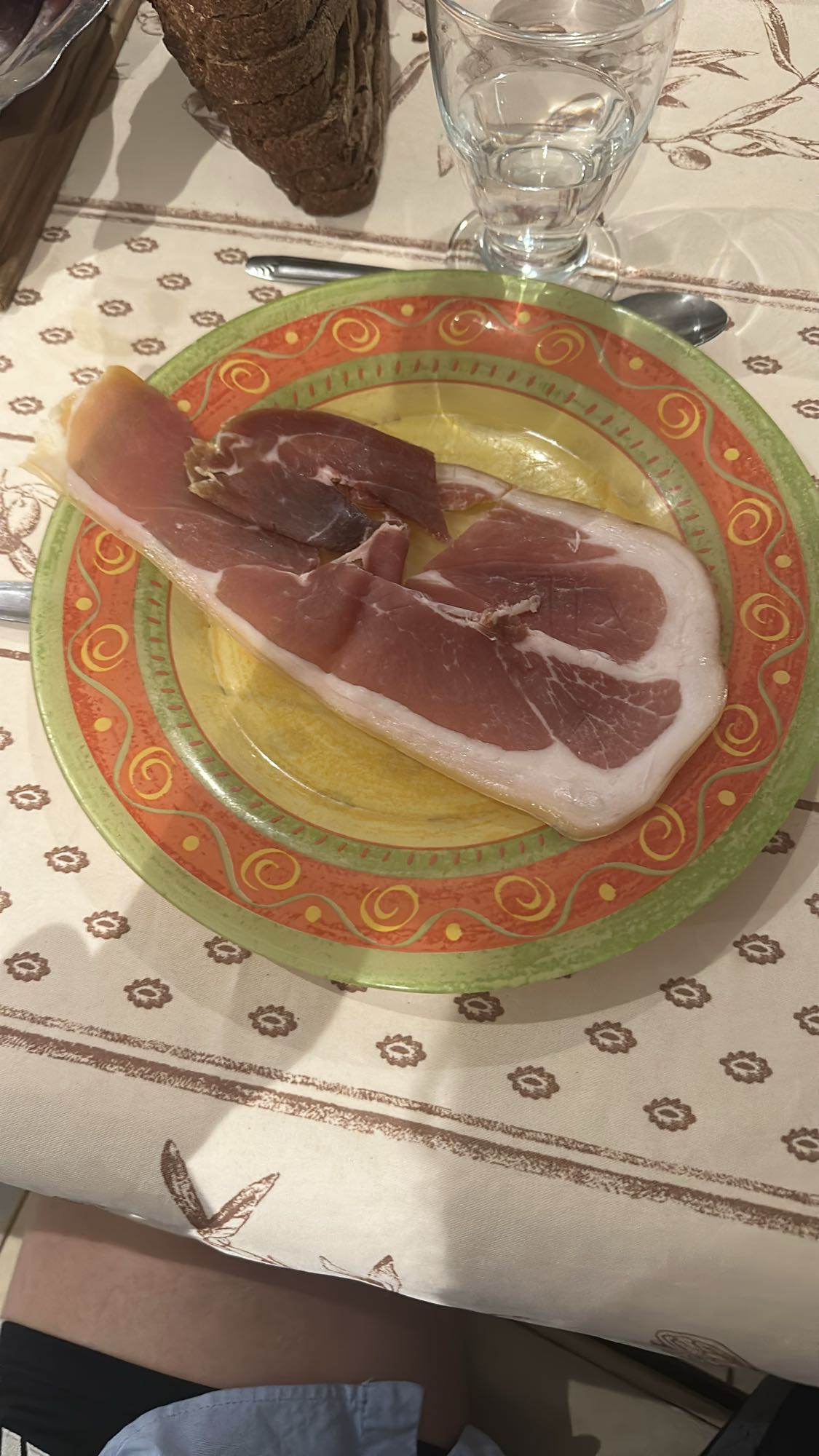Assiette de jambon cru