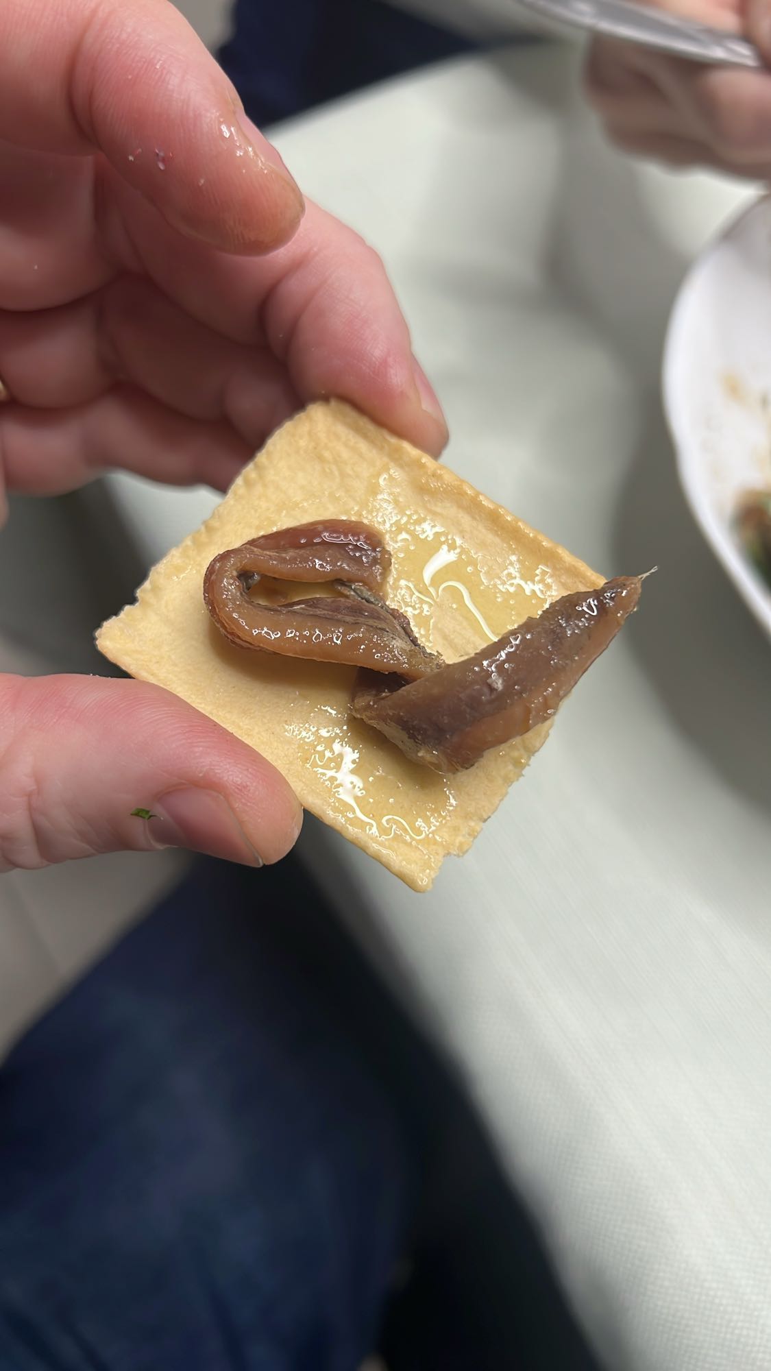 Biscuit cu anșoa și ulei