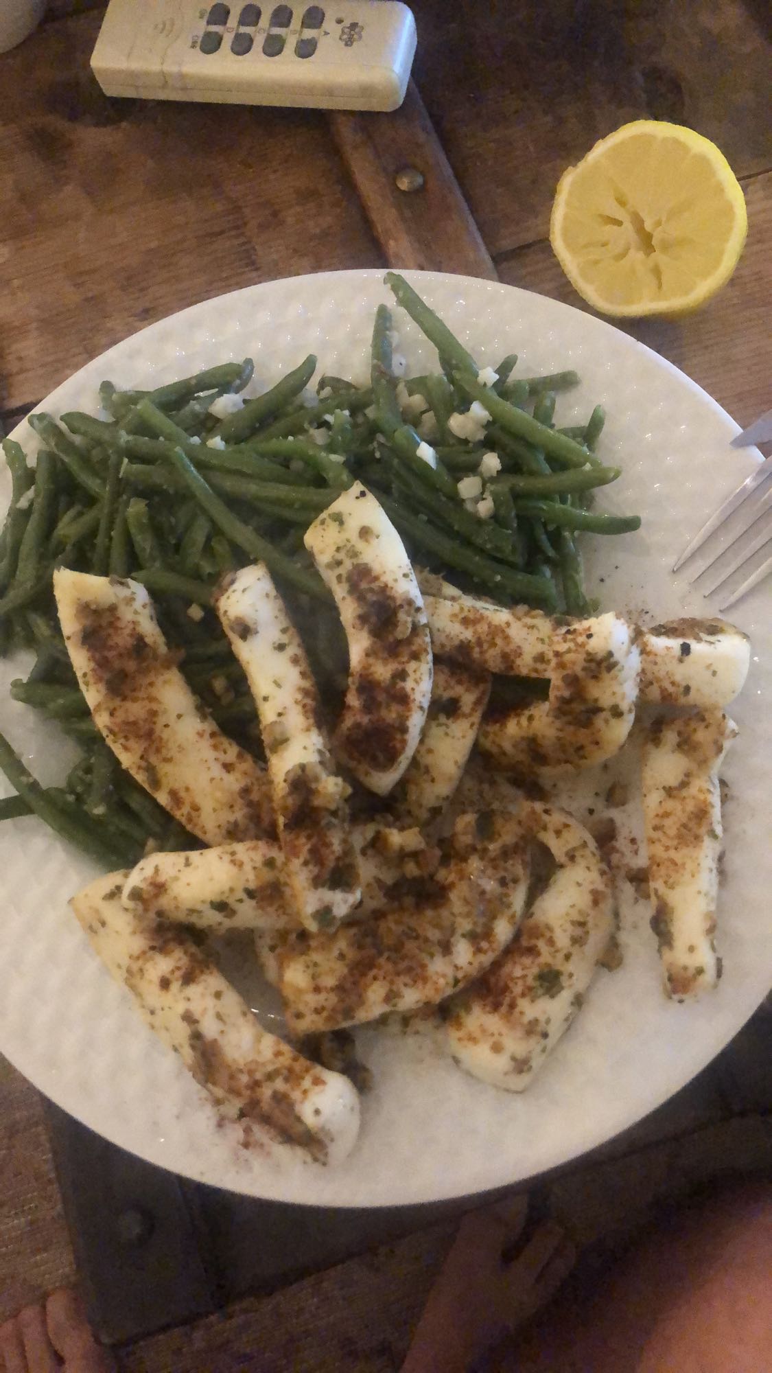 Haricots verts et fromage
