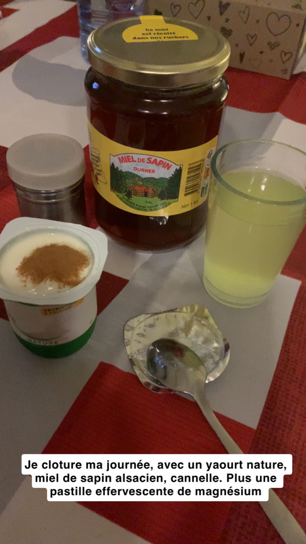 Yaourt miel cannelle magnésium